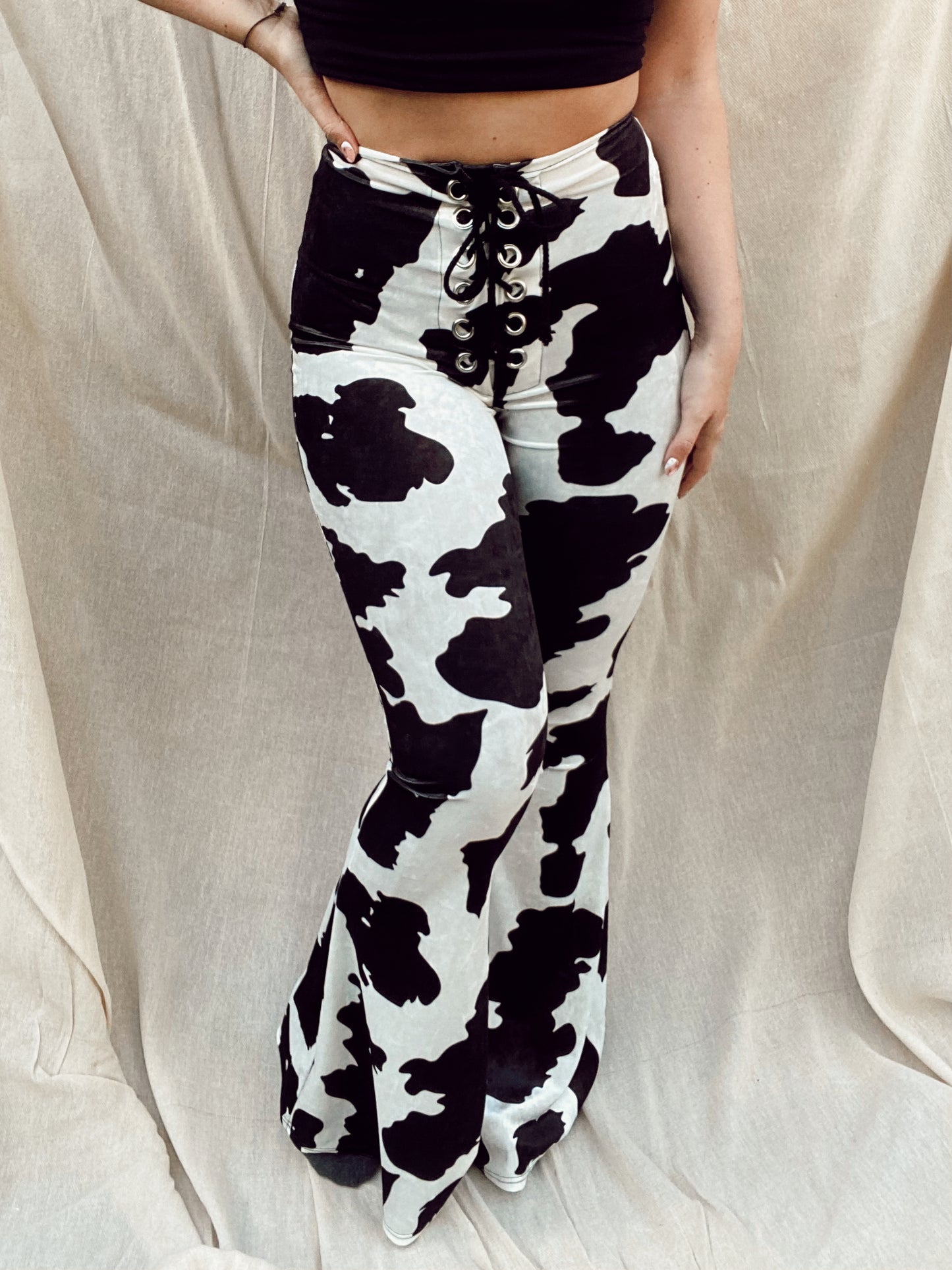 Stevie Flared Trousers - Cow