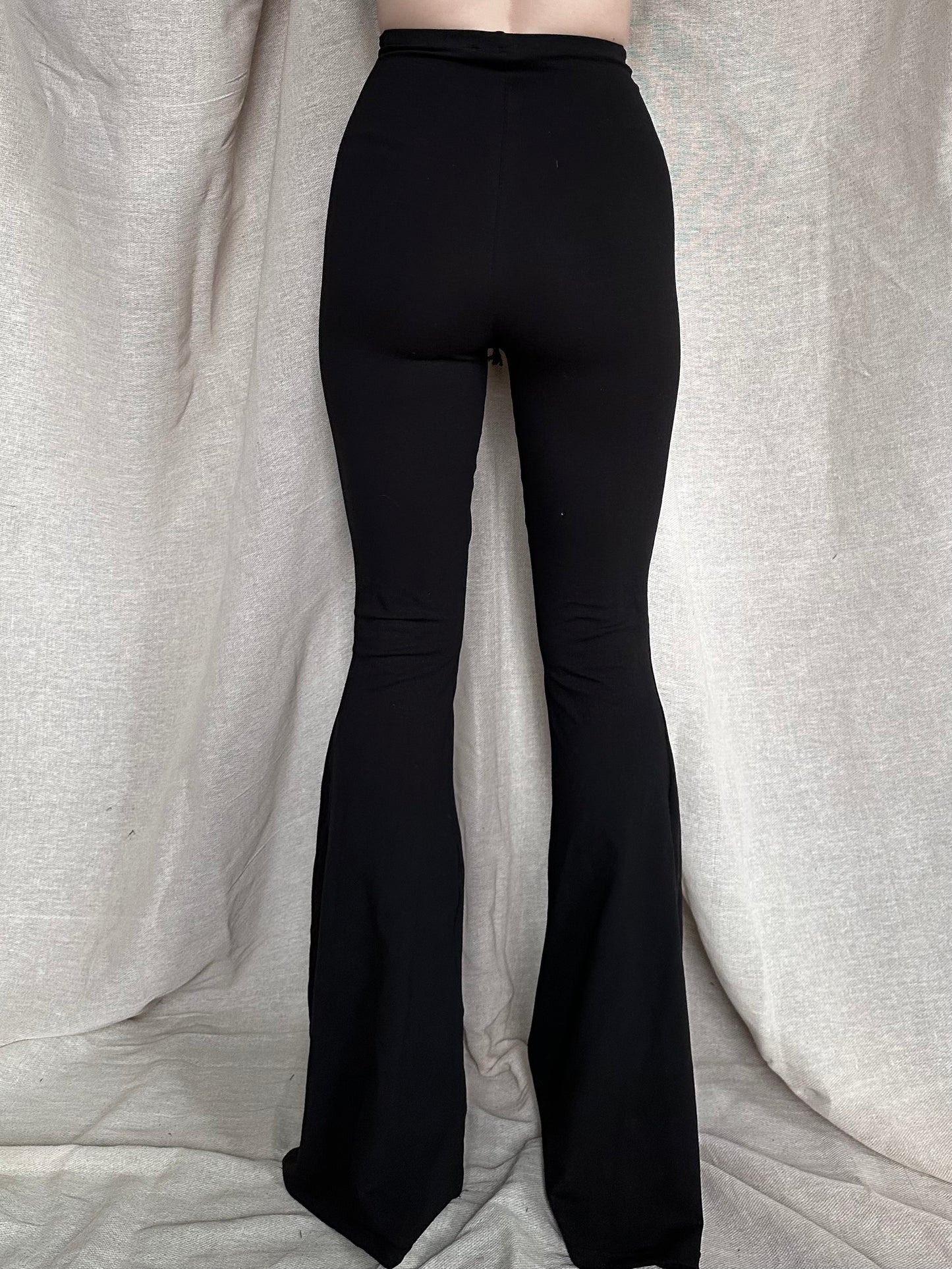 Stevie Flared Trousers - Jersey - Black