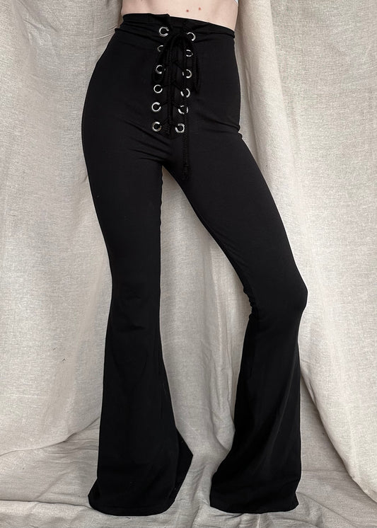 Stevie Flared Trousers - Jersey - Black
