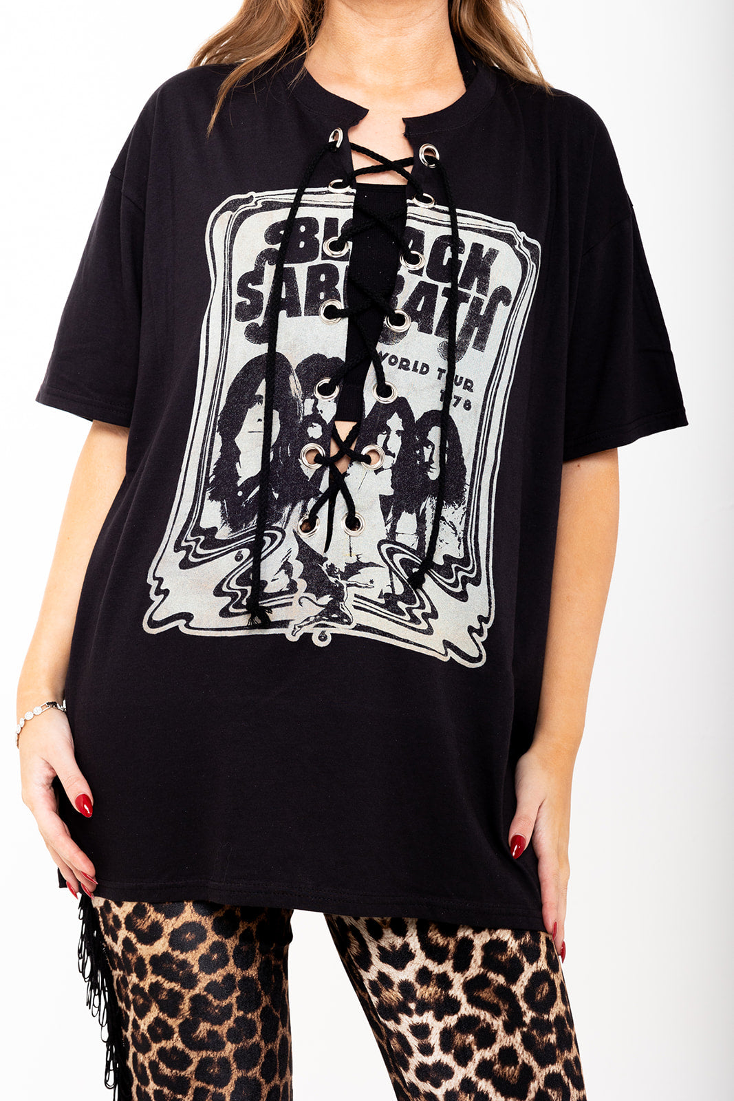 Black Sabbath - Black - Lace Up T-shirt – MXCI