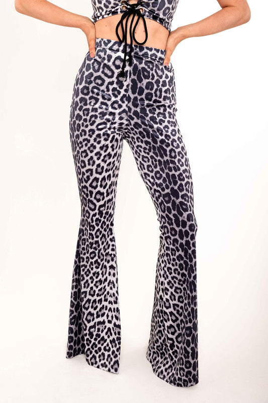 Flared Trousers - Snow Leopard
