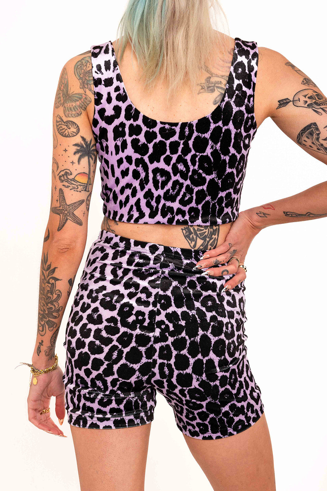 Stevie Shorts in Lavender Leopard