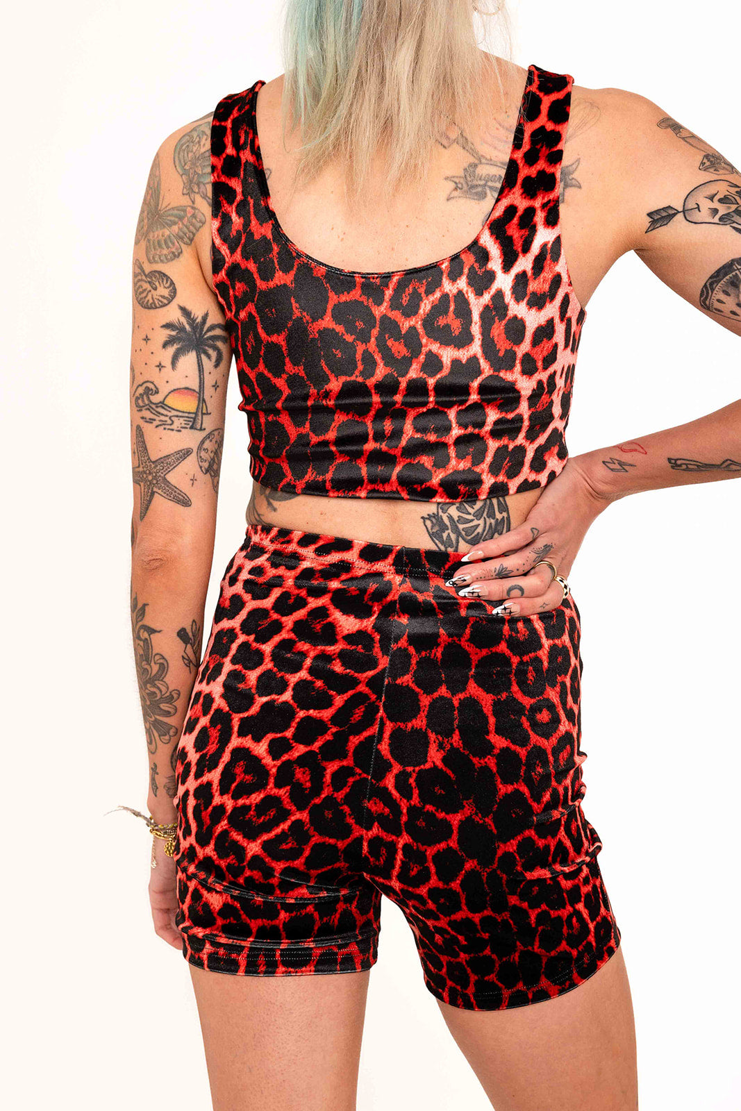 Stevie Shorts in Red Leopard