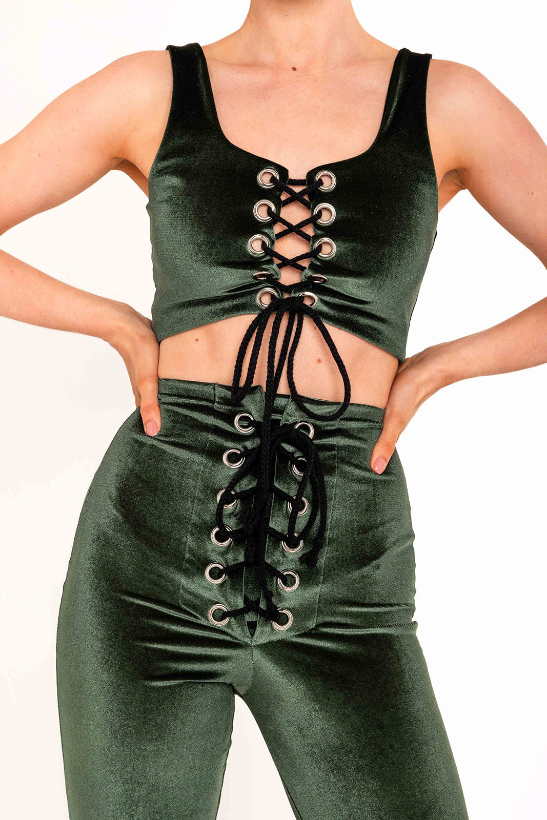 Stevie Flared Trousers - Olive