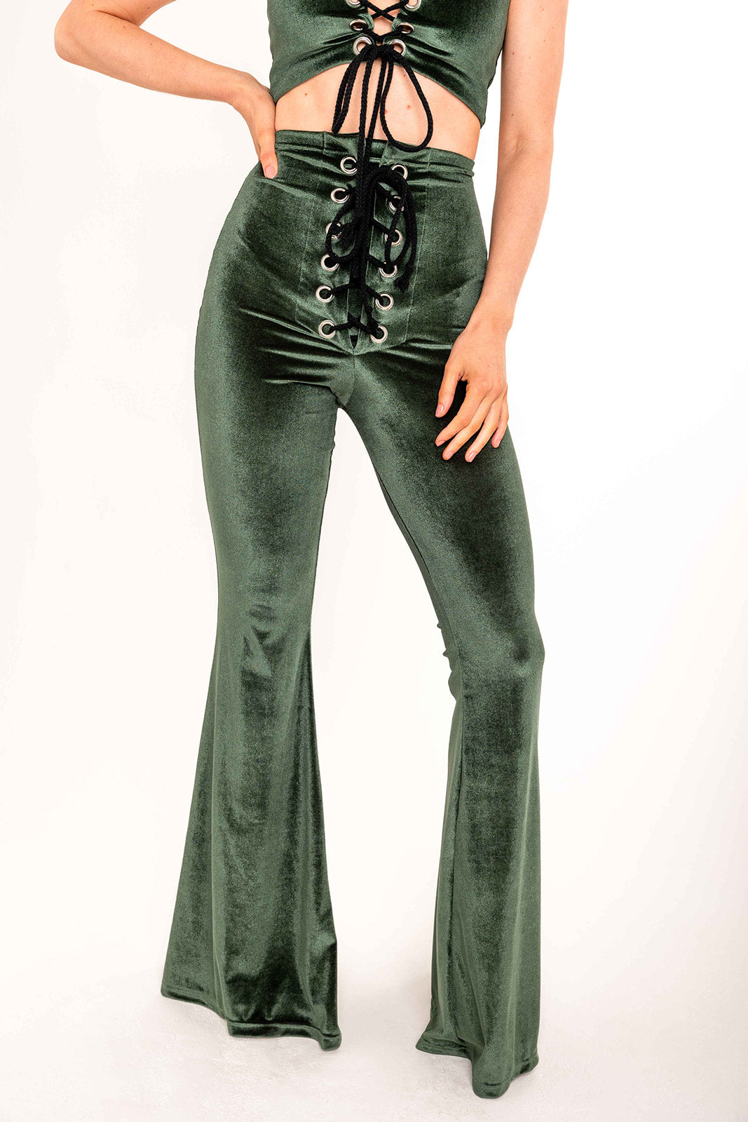 Stevie Flared Trousers - Olive