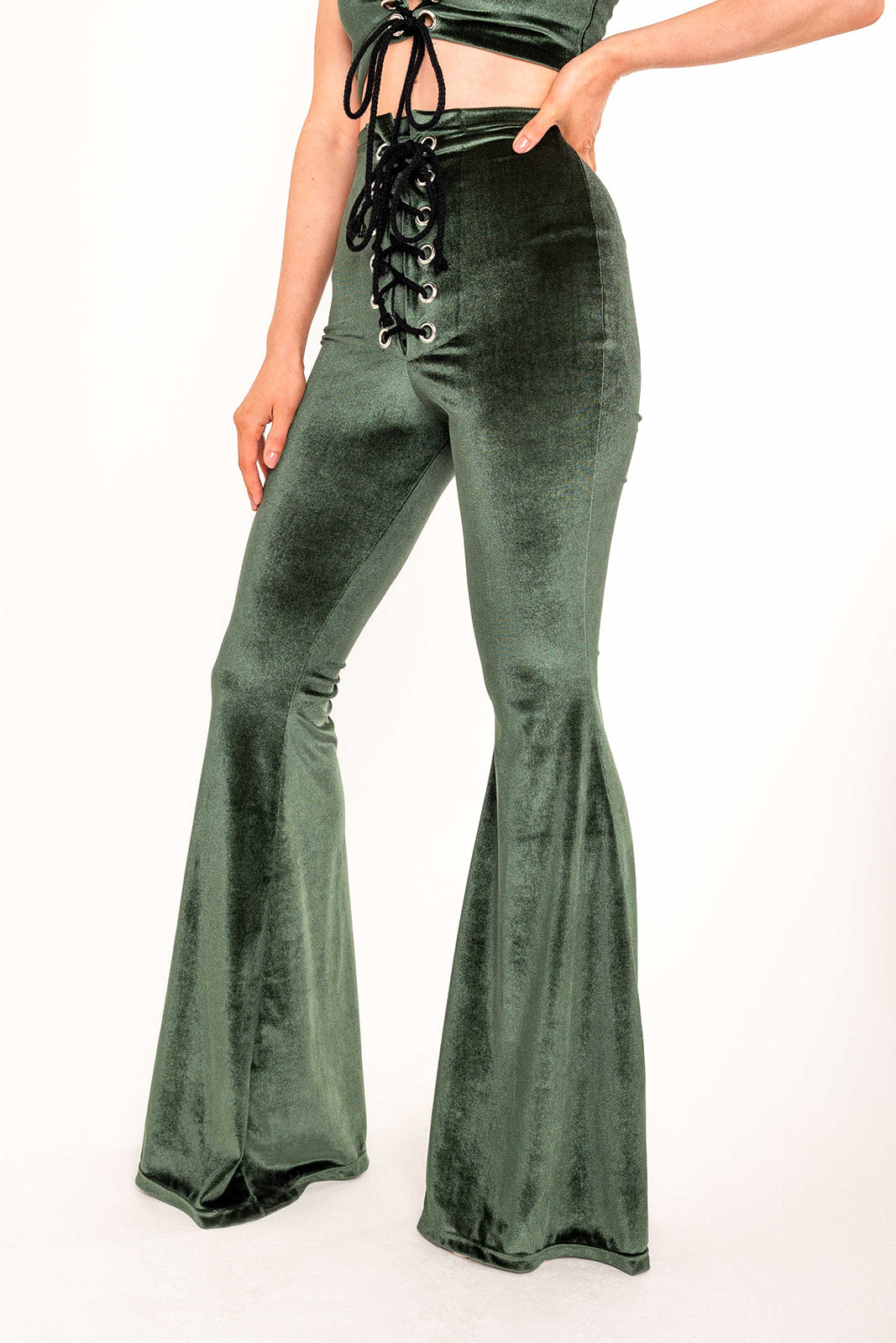 Stevie Flared Trousers - Olive
