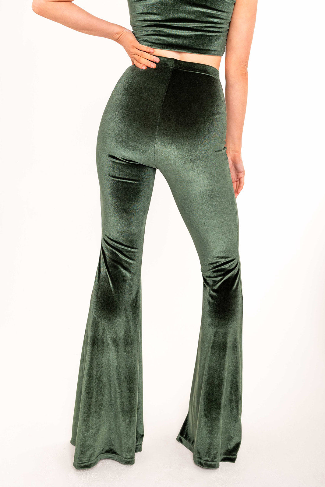 Flared Trousers - Olive