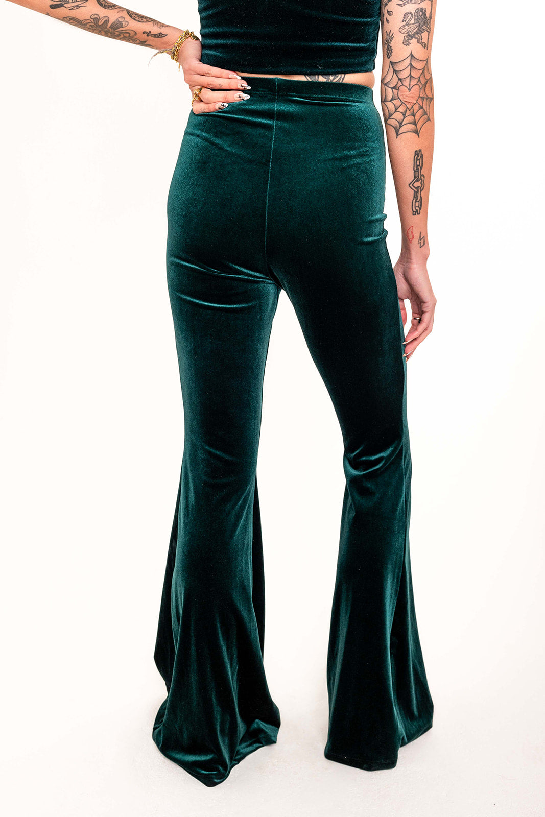Flared Trousers - Ivy