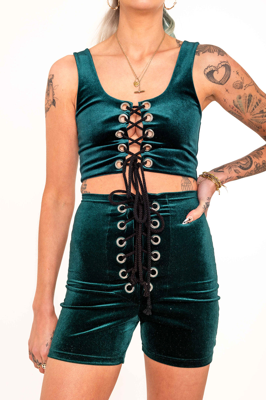 Jocelyn Two-way Top - Plain Velvet