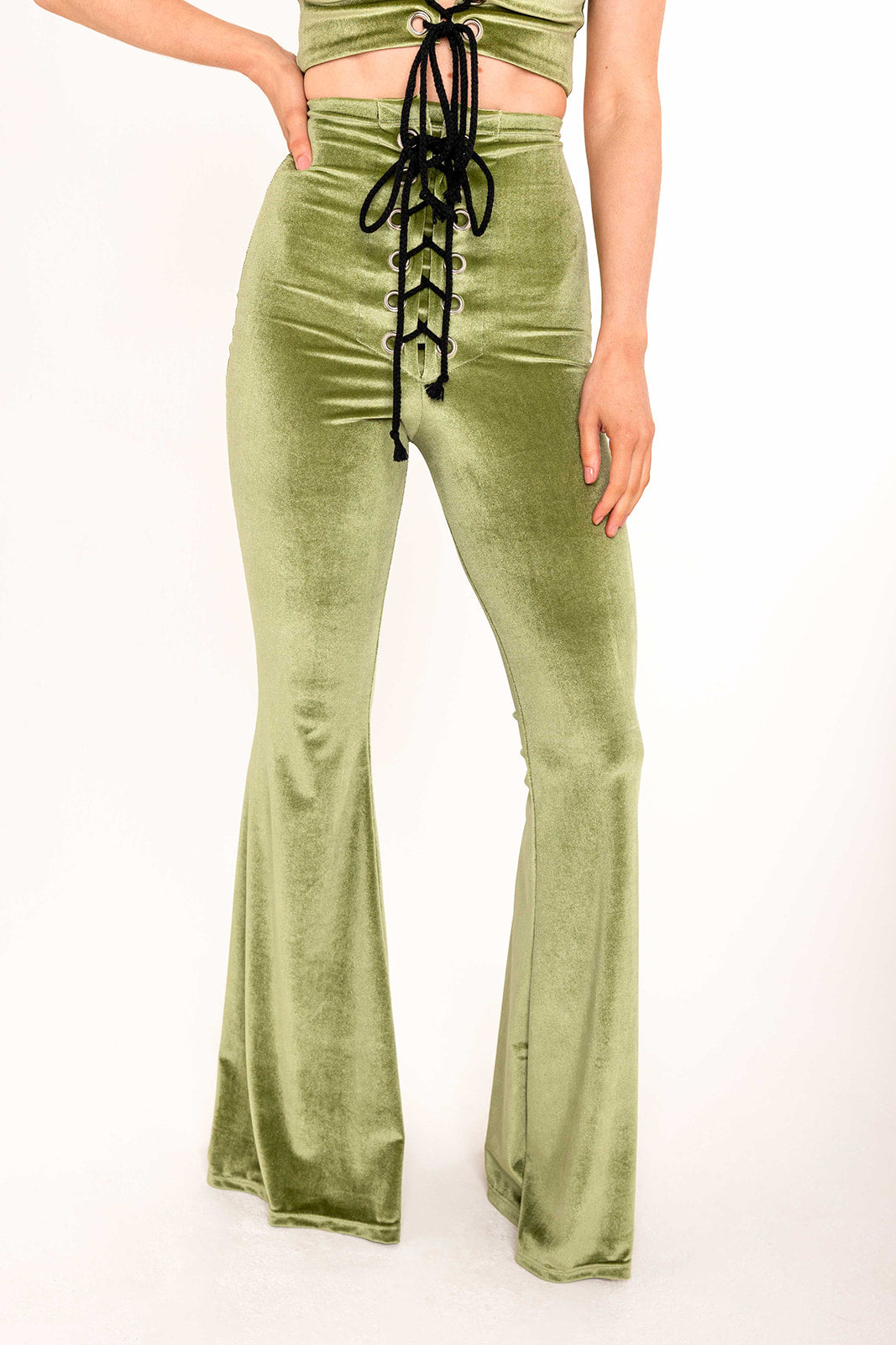 Stevie Flared Trousers - Avocado
