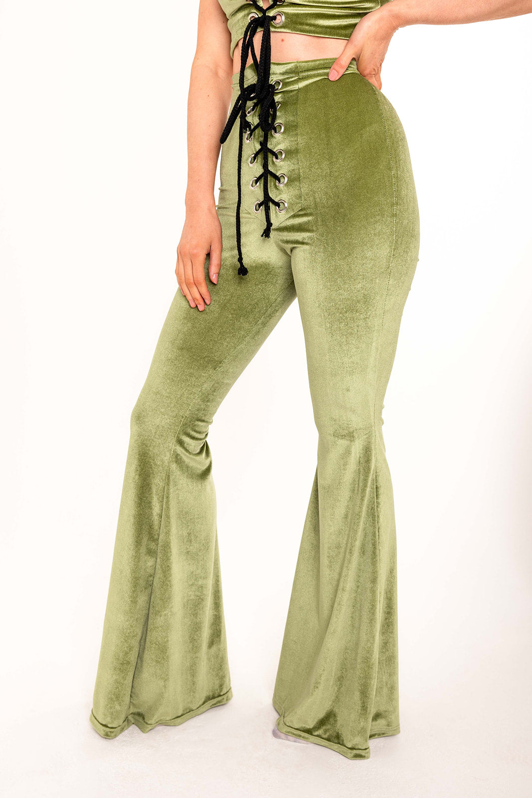 Stevie Flared Trousers - Avocado
