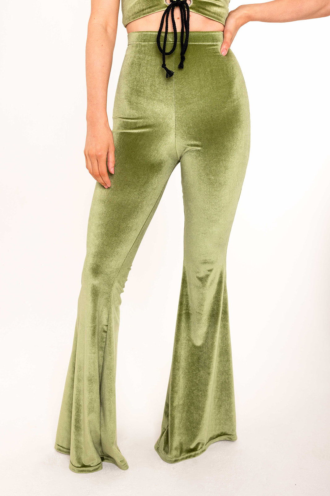 Flared Trousers - Avocado