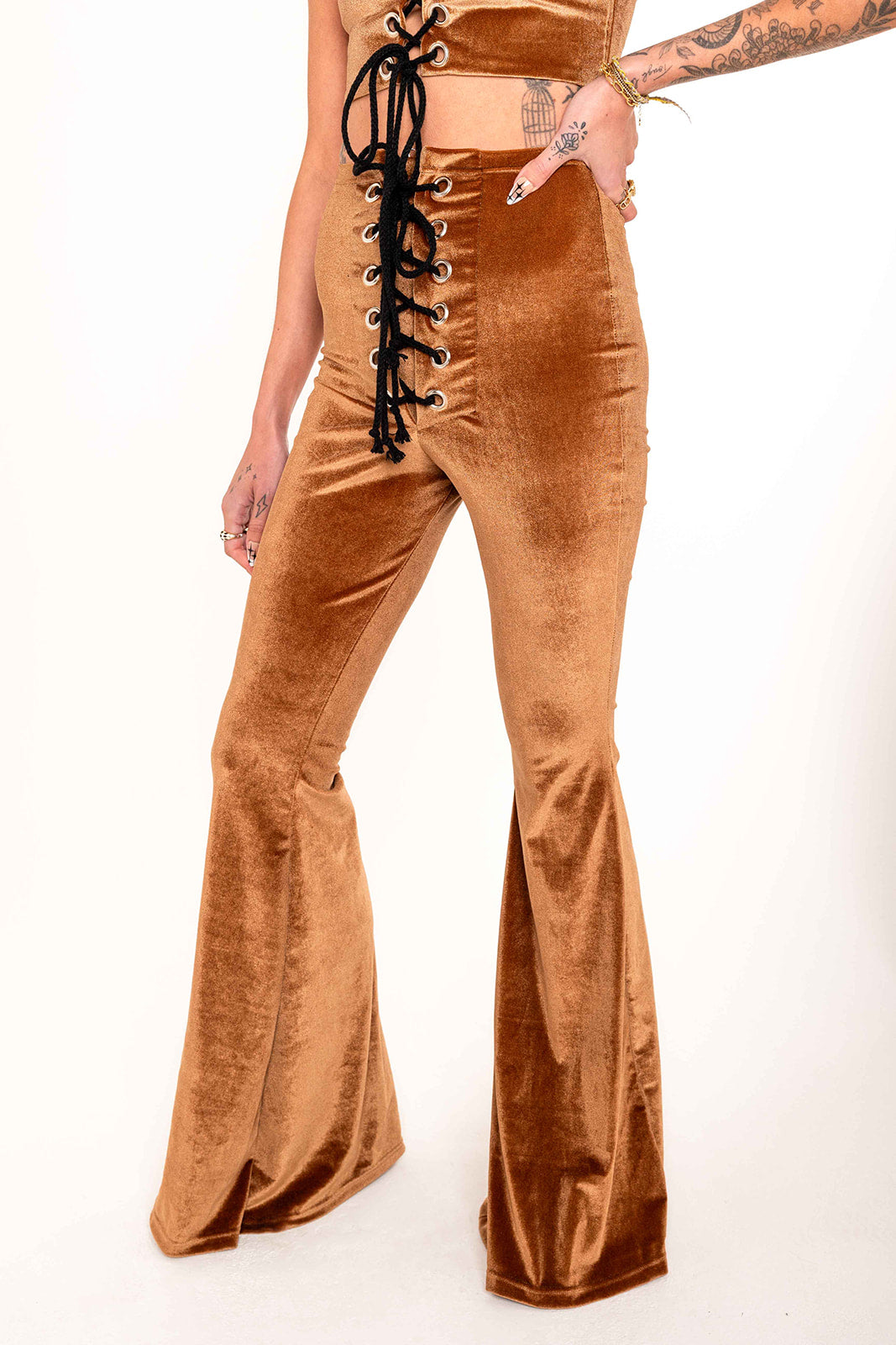 Stevie Flared Trousers - Bronze