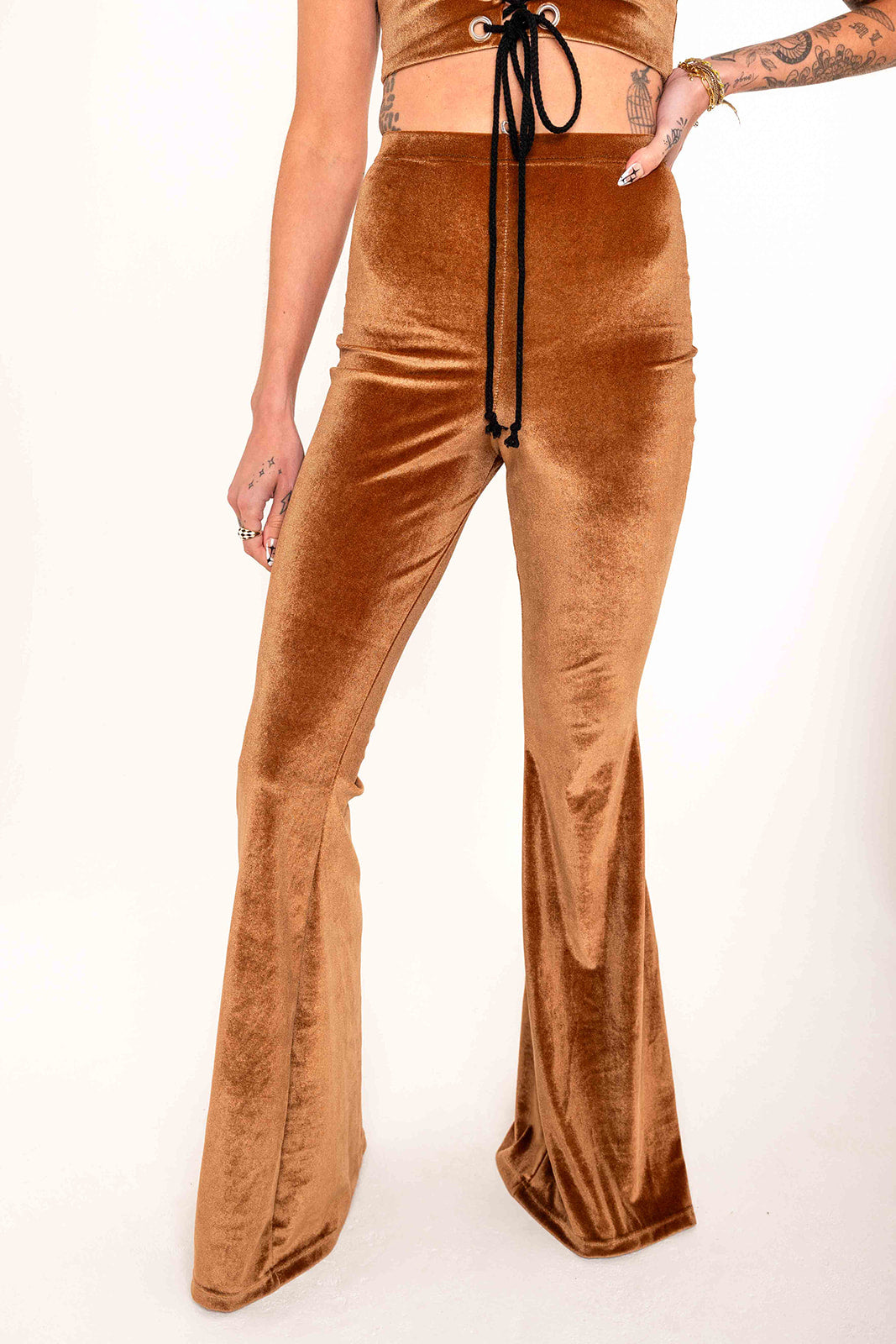 Flared Trousers - Bronze