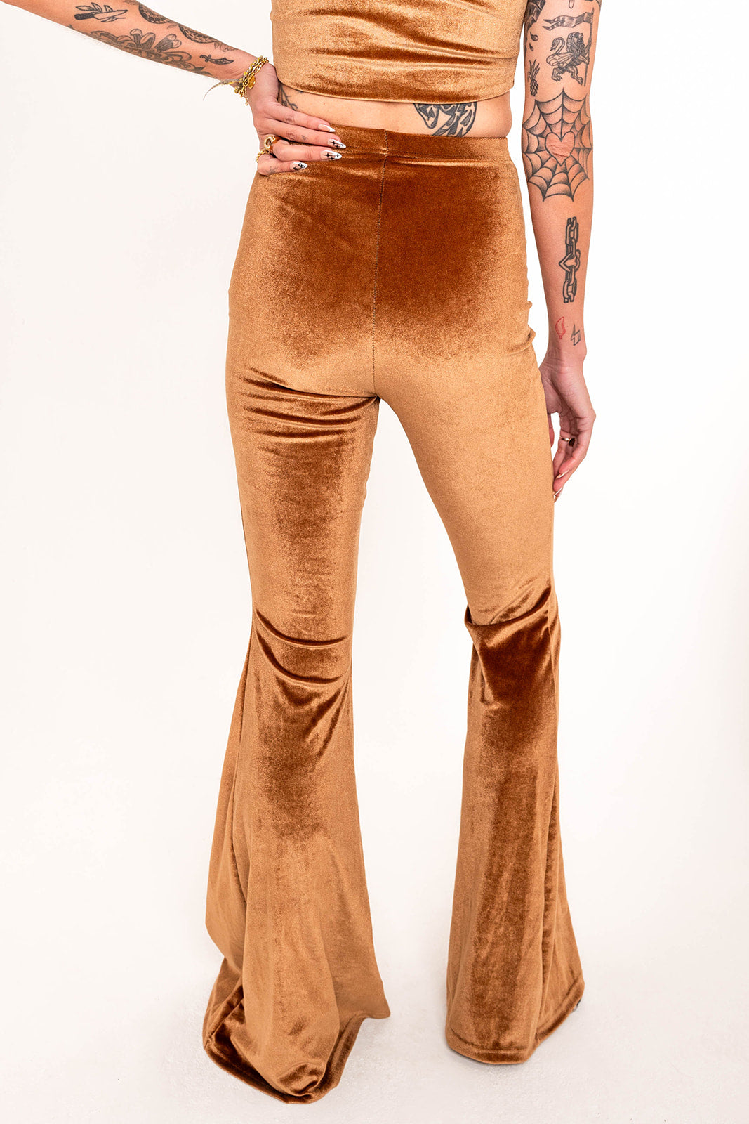 Flared Trousers - Bronze