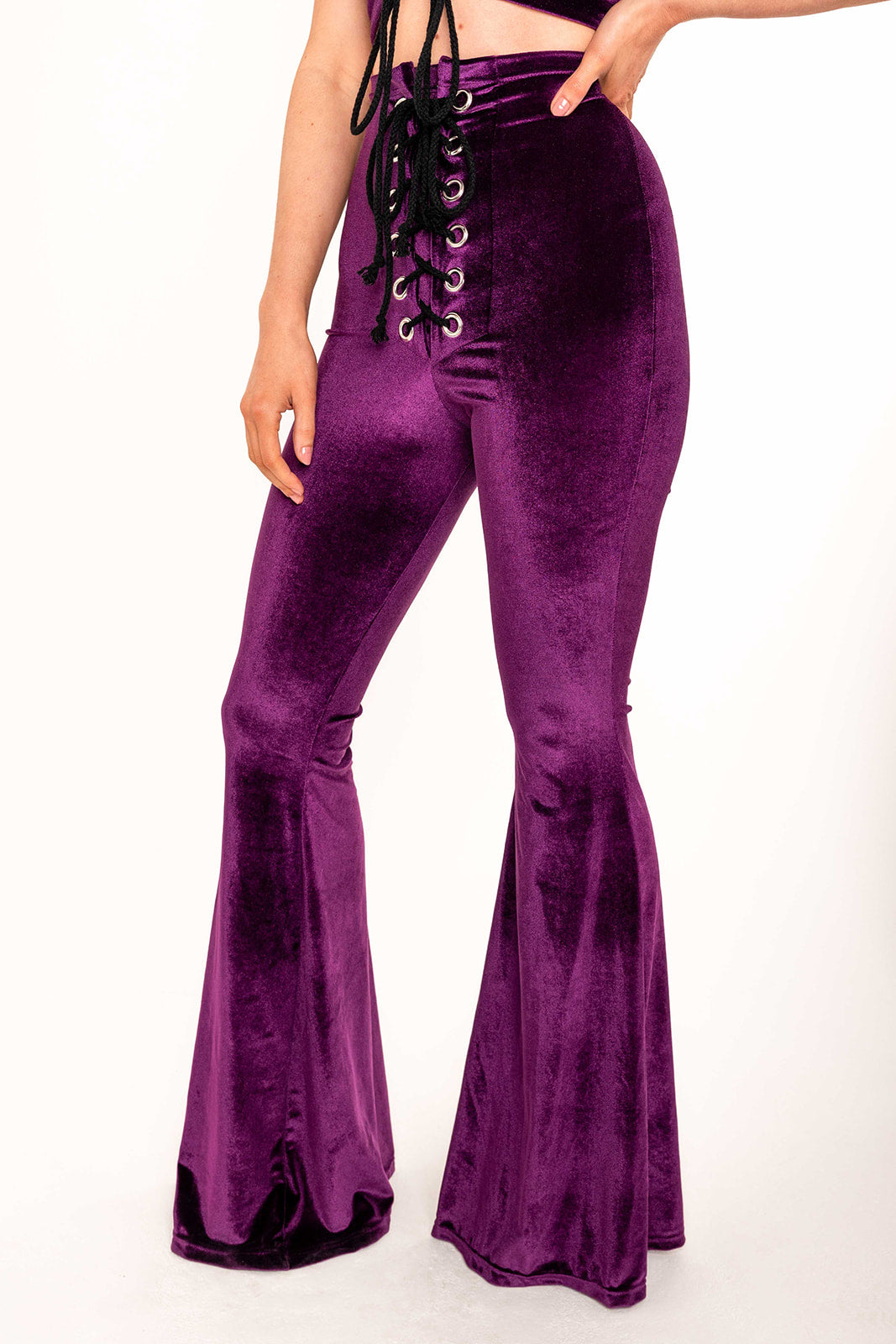 Stevie Flared Trousers Purple - Main Image