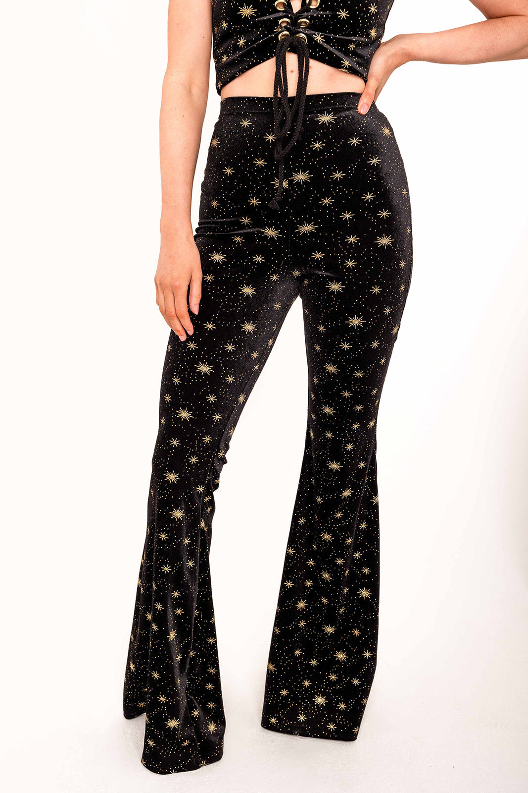 Flared Trousers - Limited edition - Gold Sparkle