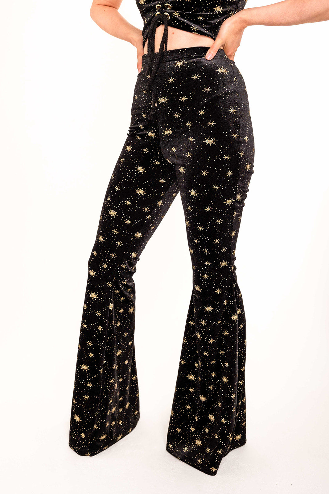 Flared Trousers - Limited edition - Gold Sparkle