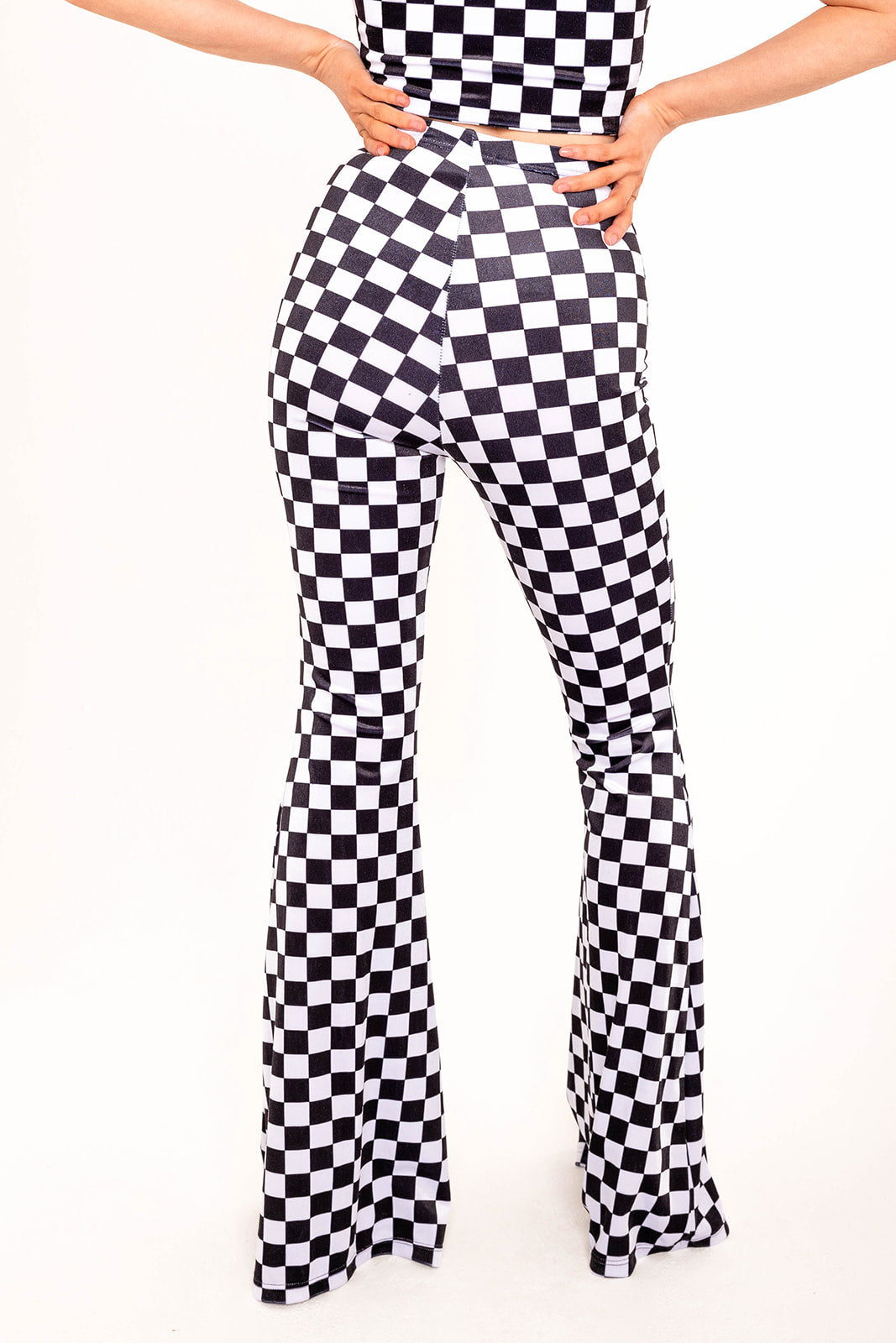 Flared Trousers - Checkerboard