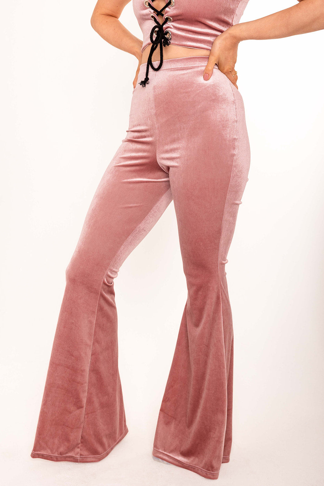 Flared Trousers - Blush