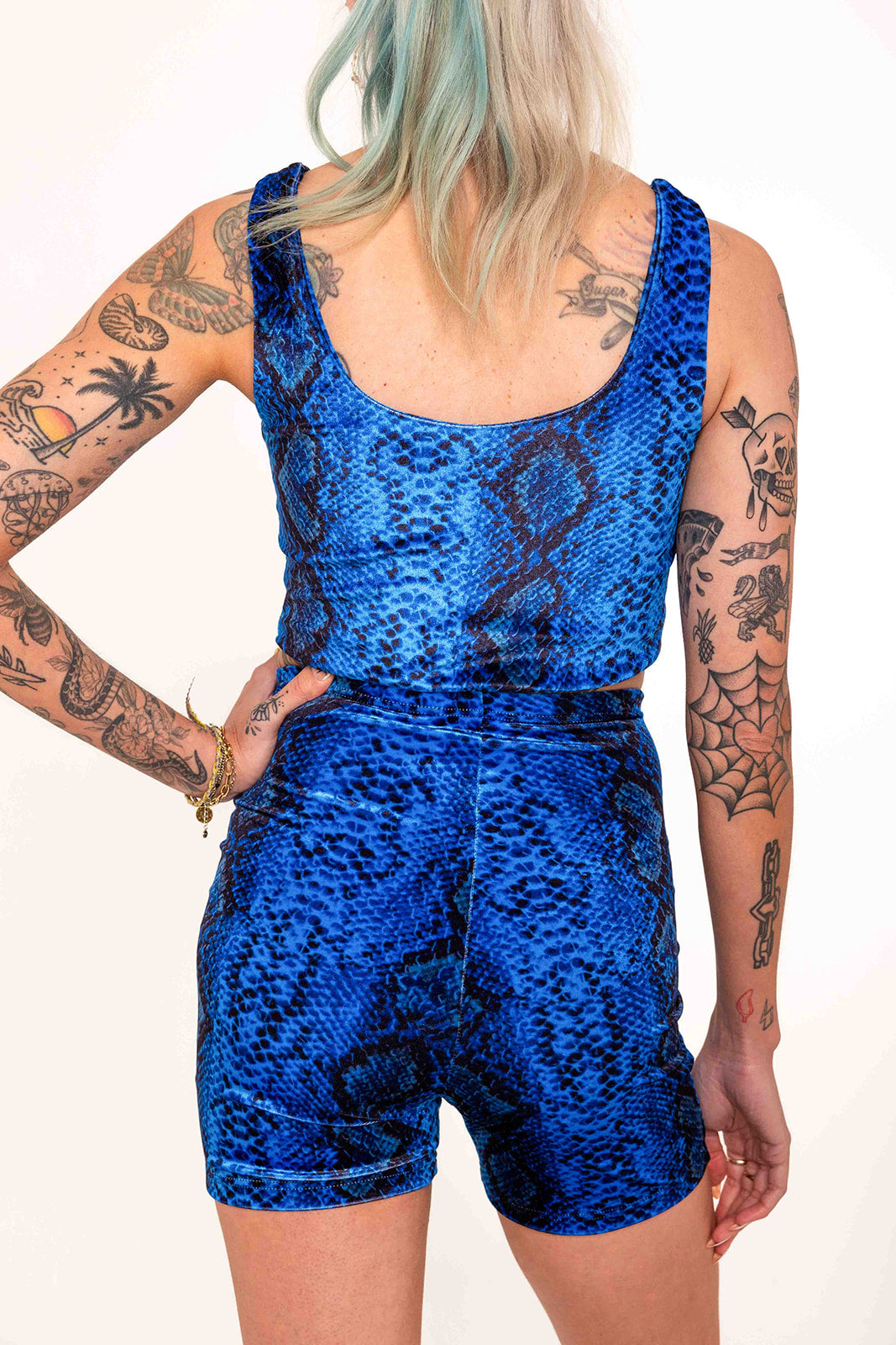 Stevie Shorts in Royal Blue Serpent