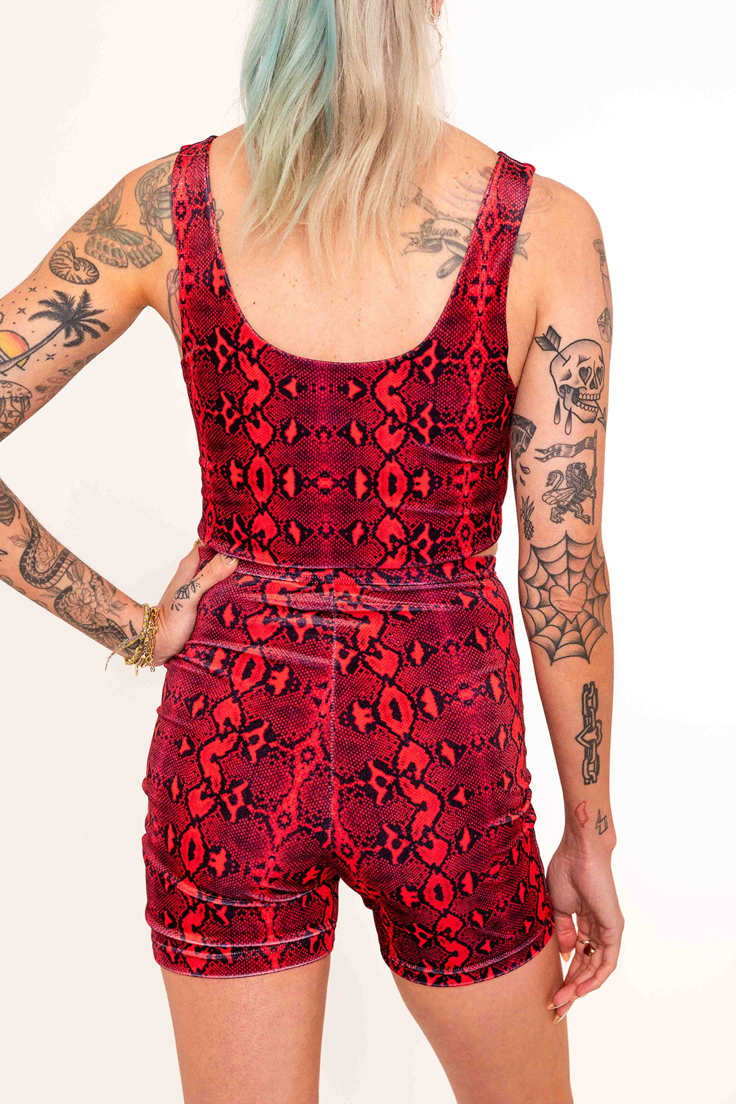 Stevie Shorts in Red Serpent