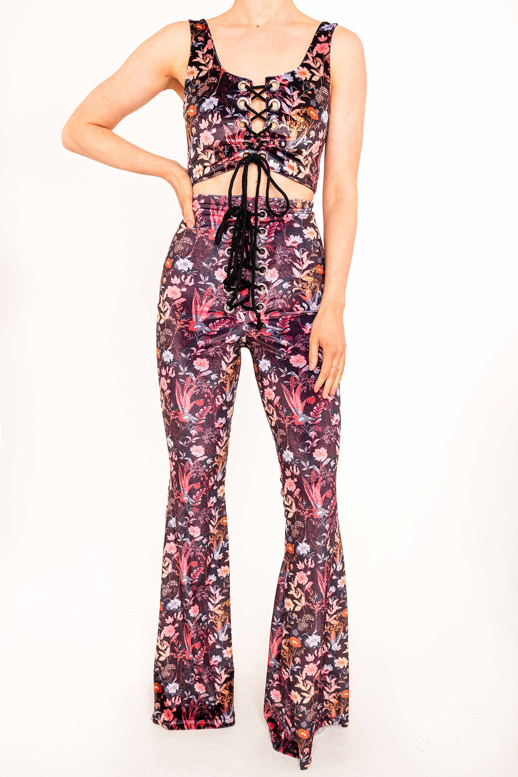 Stevie Flared Trousers - Rustic Floral