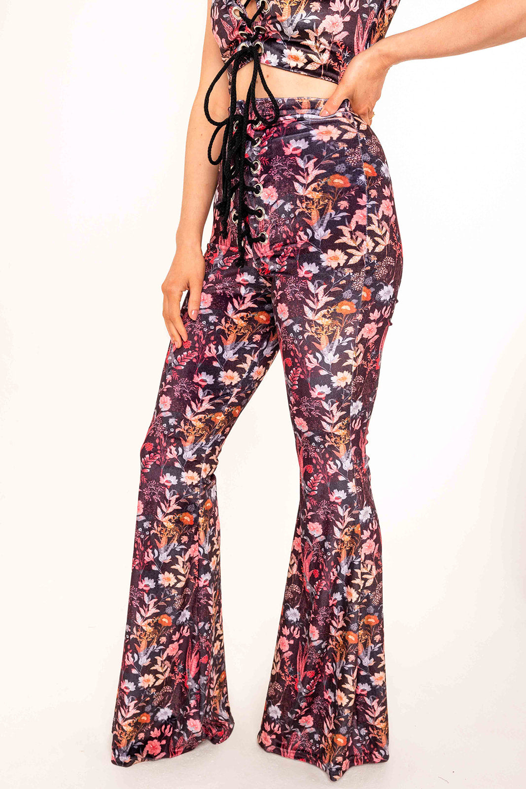 Stevie Flared Trousers - Rustic Floral