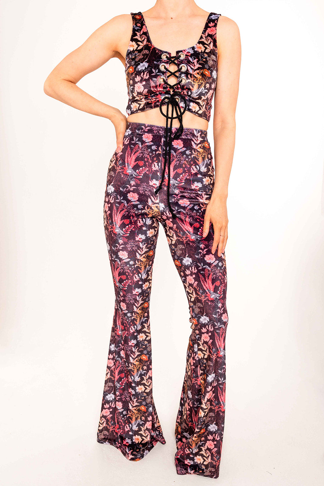 Flared Trousers - Rustic Floral