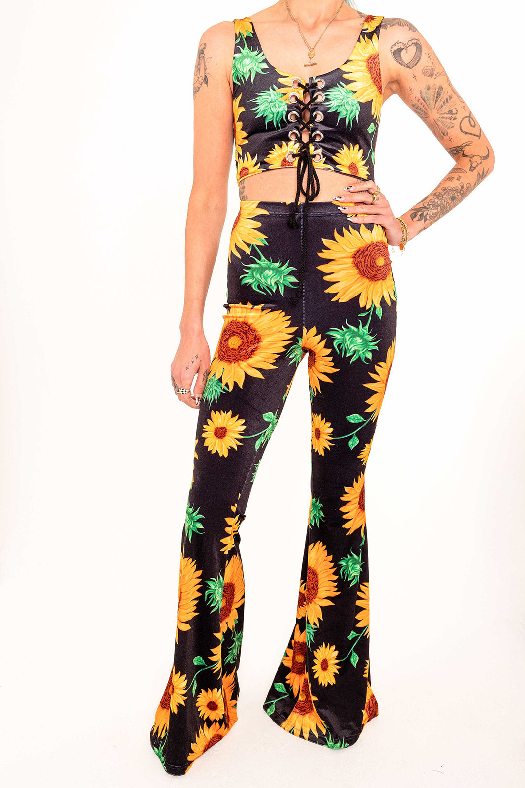Flared Trousers - Sunflower