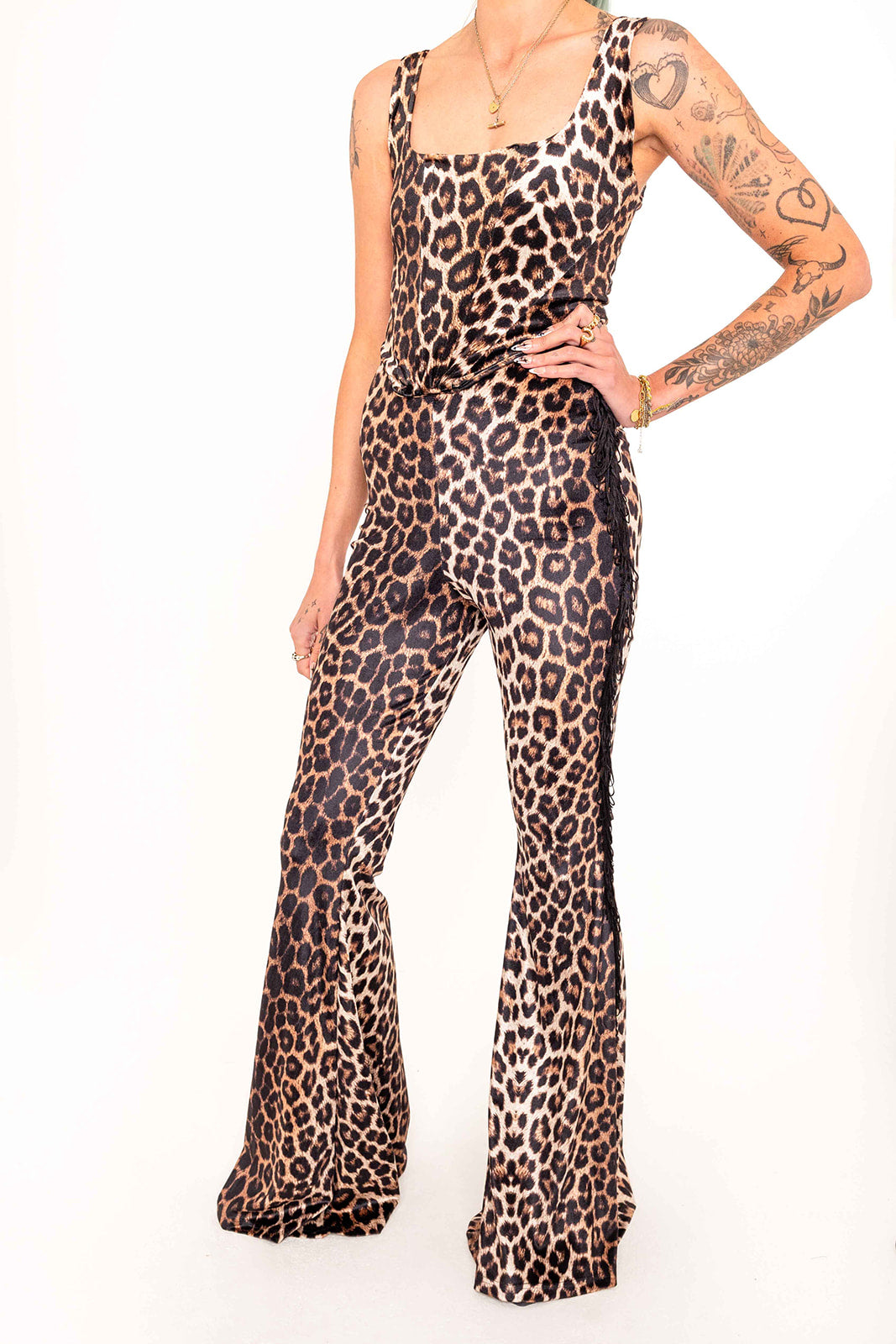 Shimmy Trousers - Golden Leopard