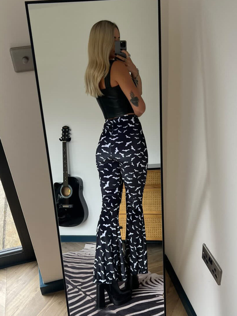 Stevie Flared Trousers - Bats