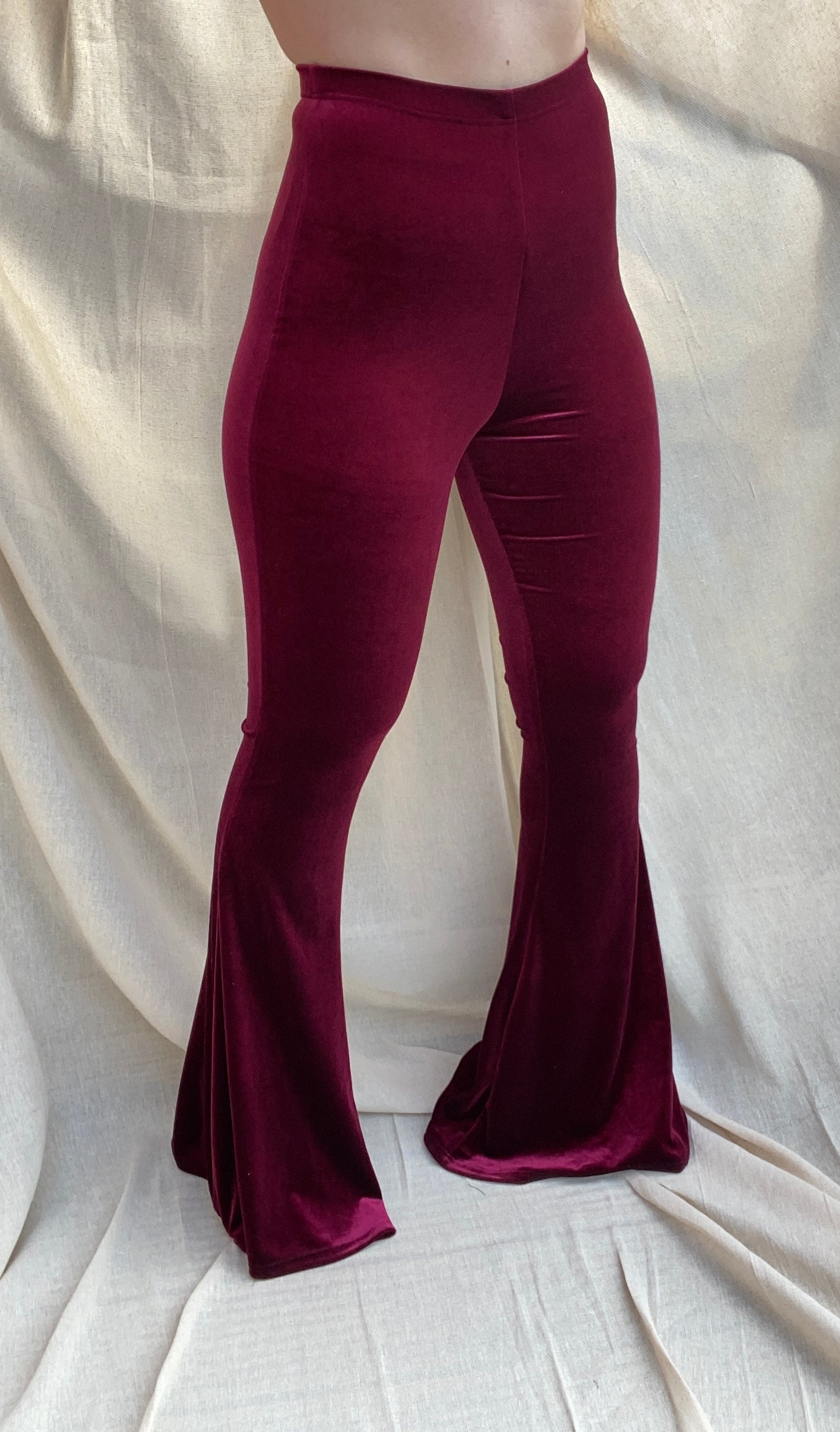 Flared Trousers - Wine