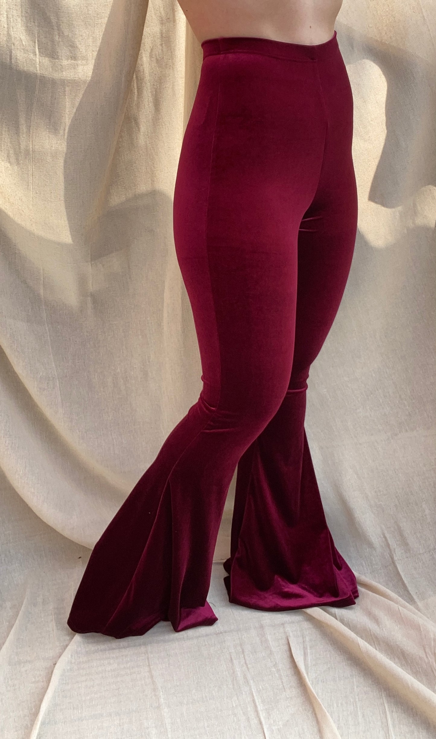 Flared Trousers - Wine