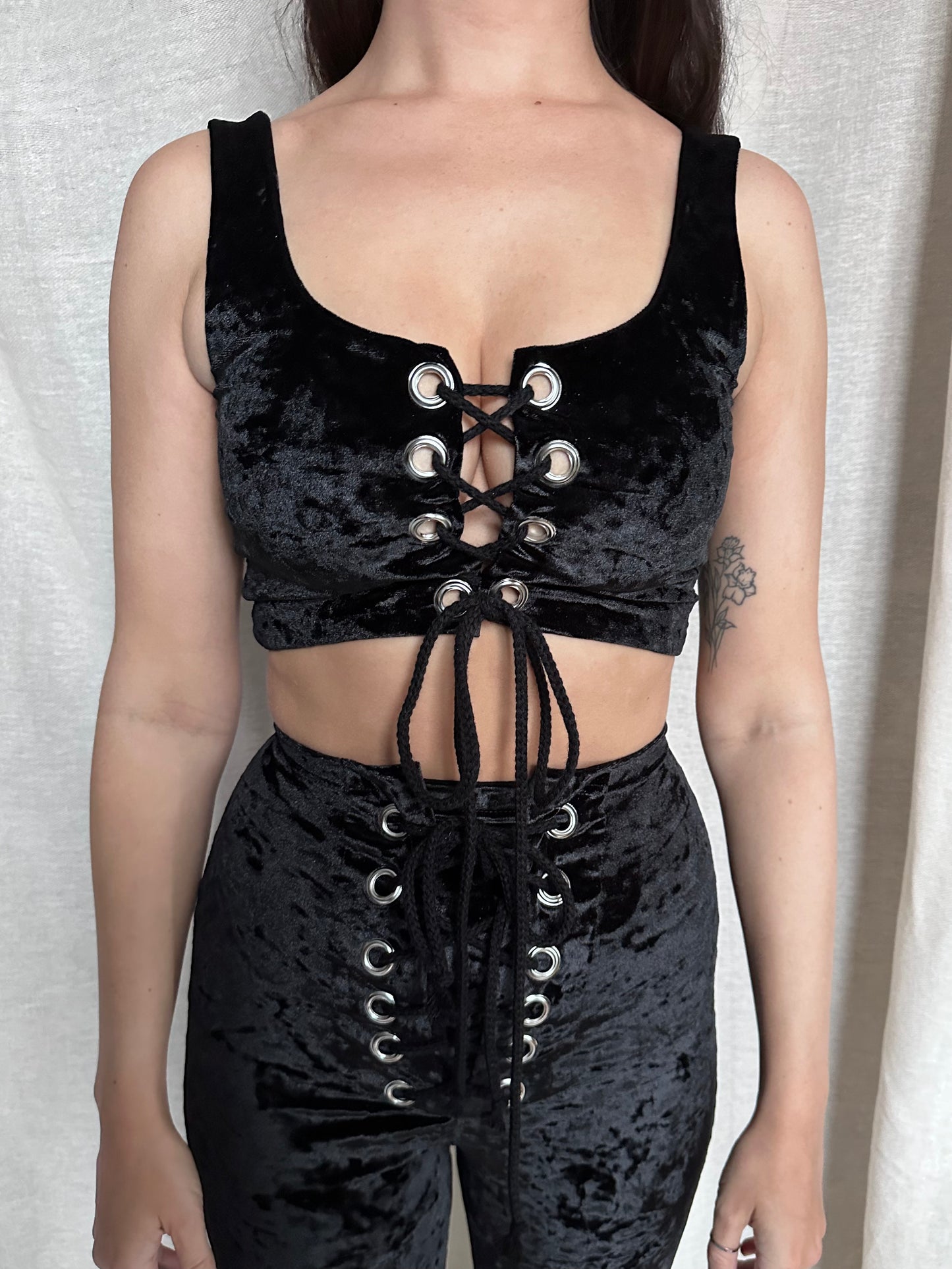 Jocelyn Two-way Top - Crushed Velvet