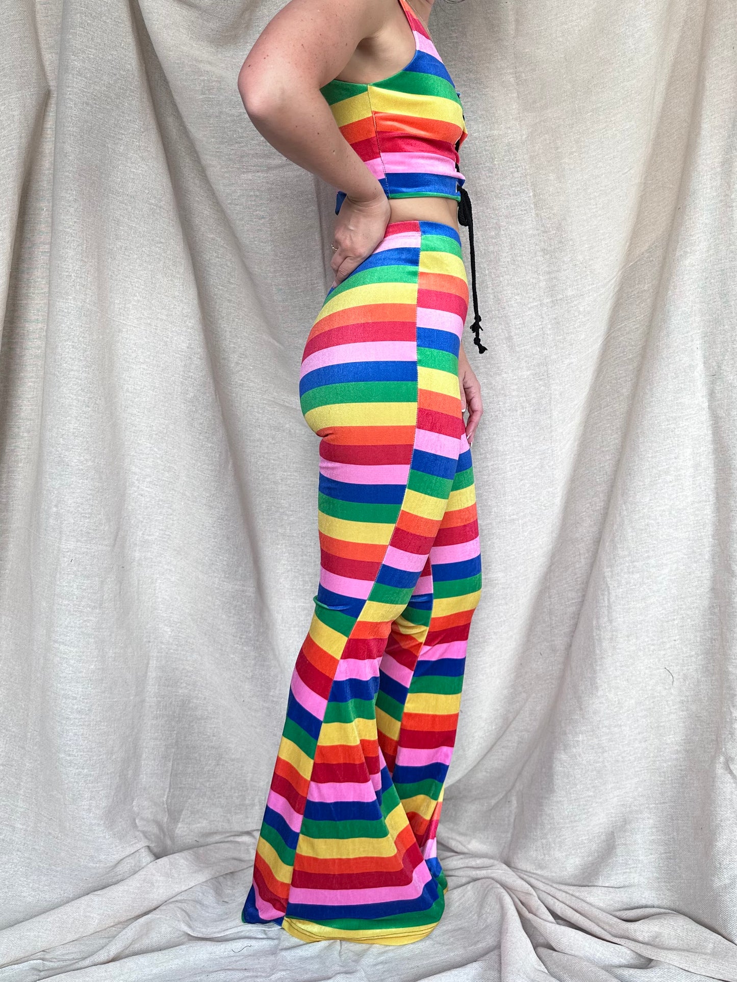 SAMPLE - EXCLUSIVE - Flared Trousers - Rainbow Stripe