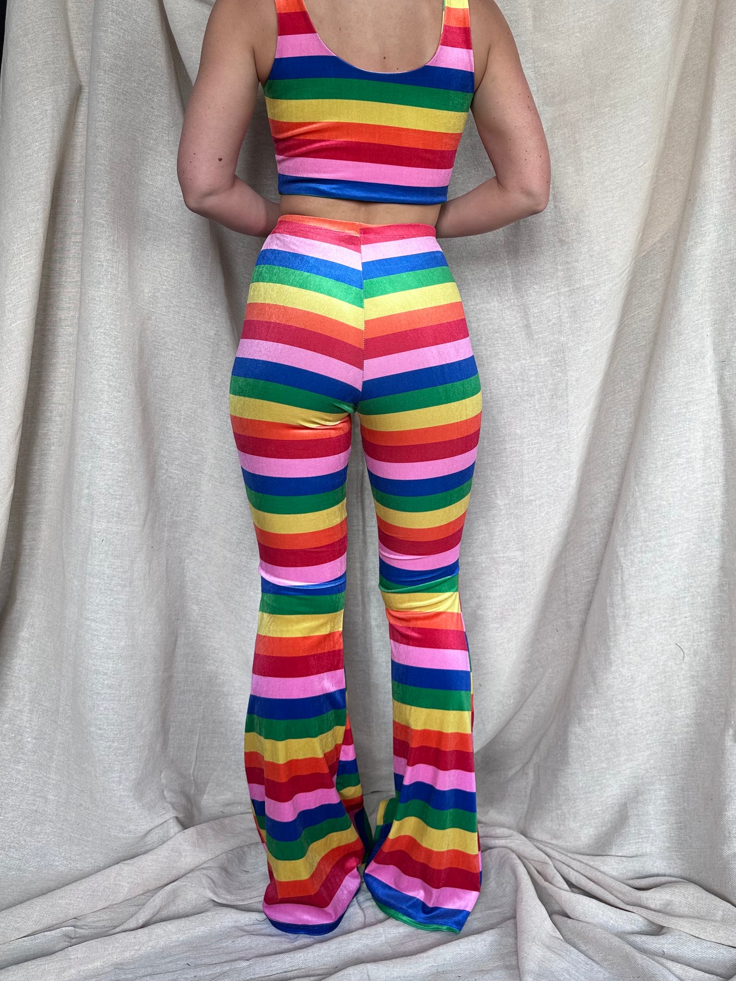 SAMPLE - EXCLUSIVE - Flared Trousers - Rainbow Stripe