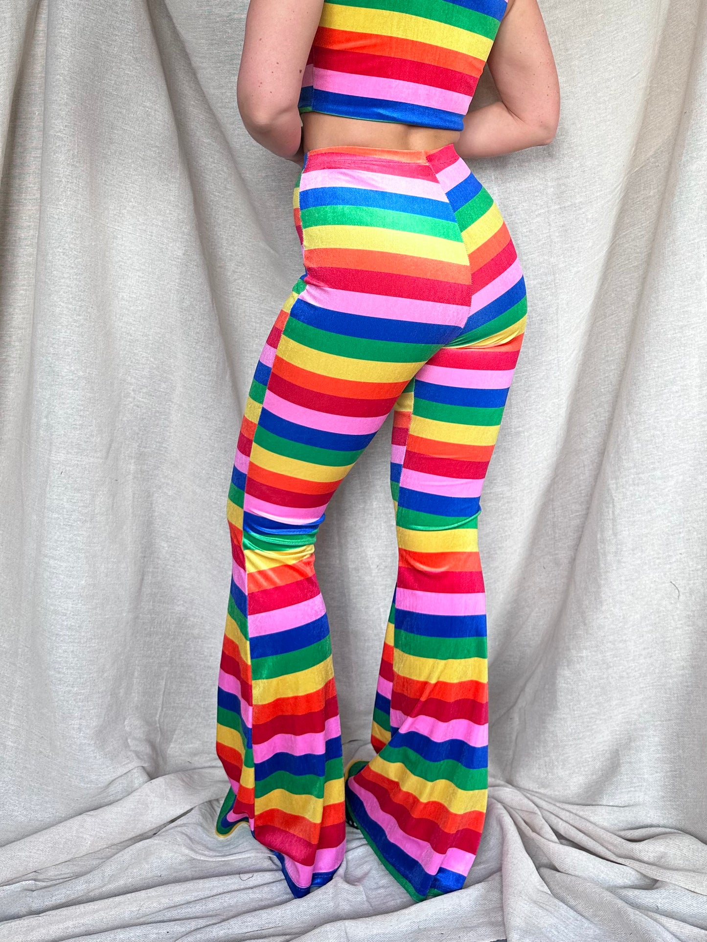 SAMPLE - EXCLUSIVE - Flared Trousers - Rainbow Stripe