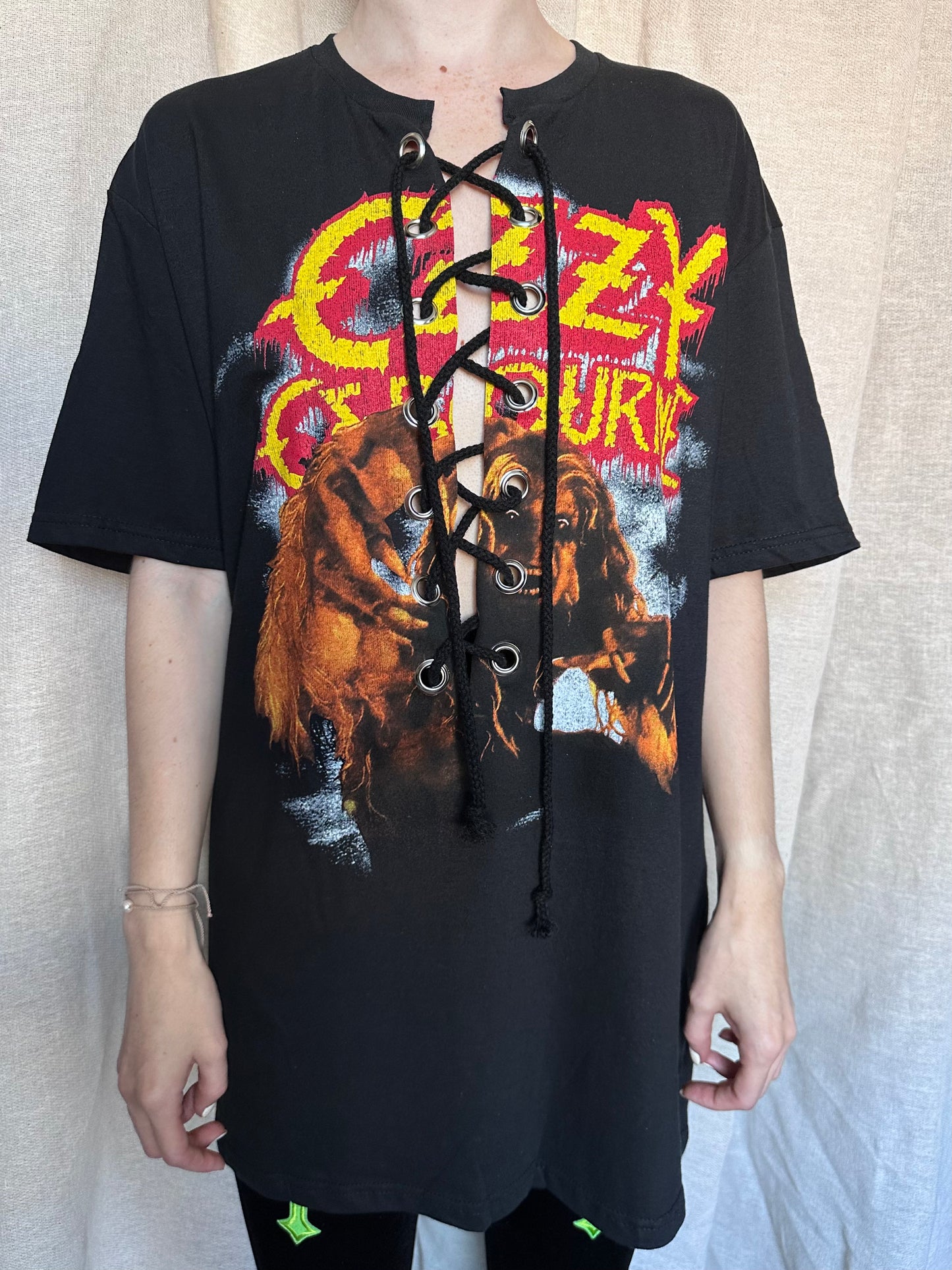 Ozzy Osbourne - Black - Vintage Werewolf - Lace Up T-shirt