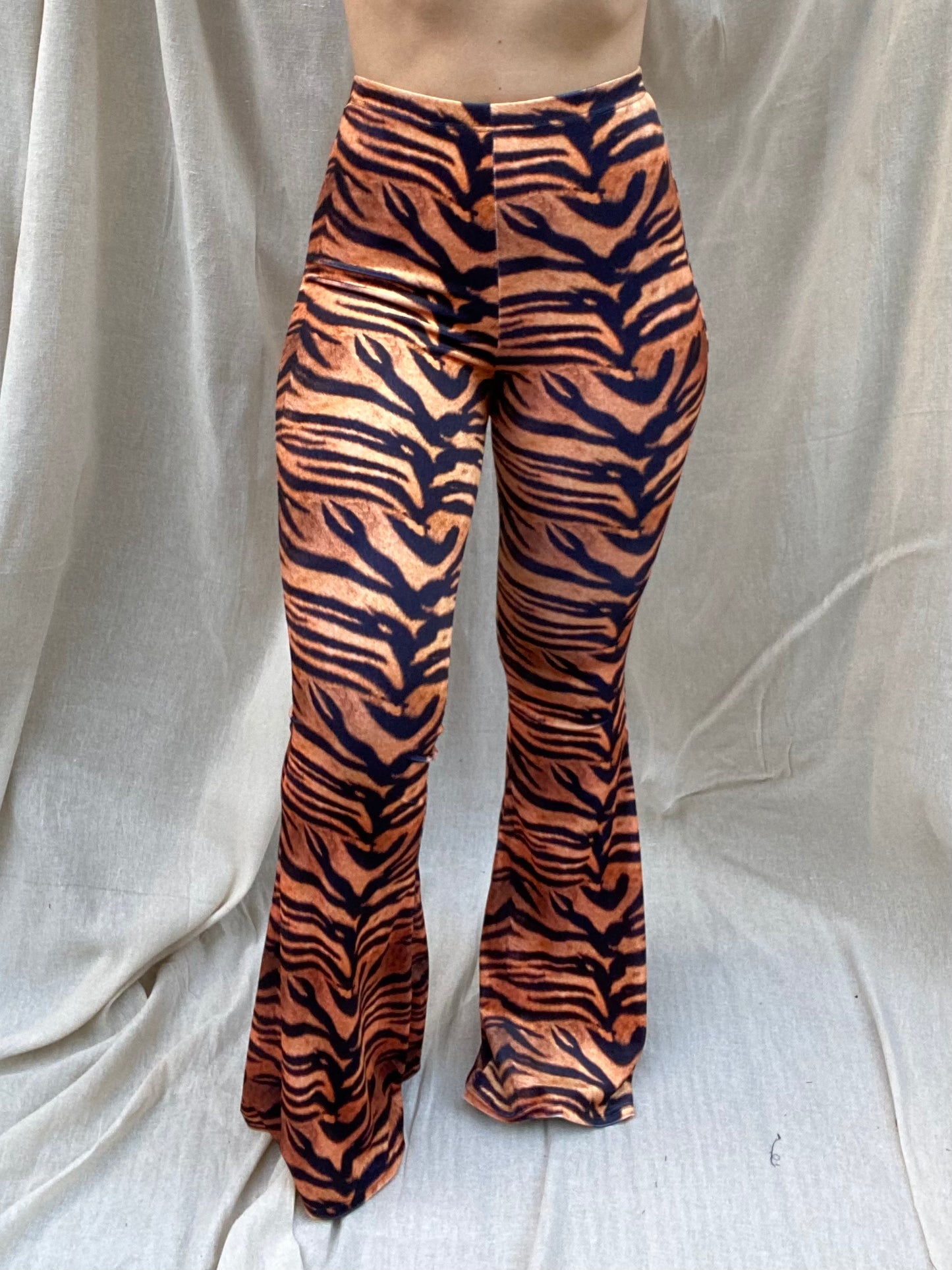 Flared Trousers - Tiger
