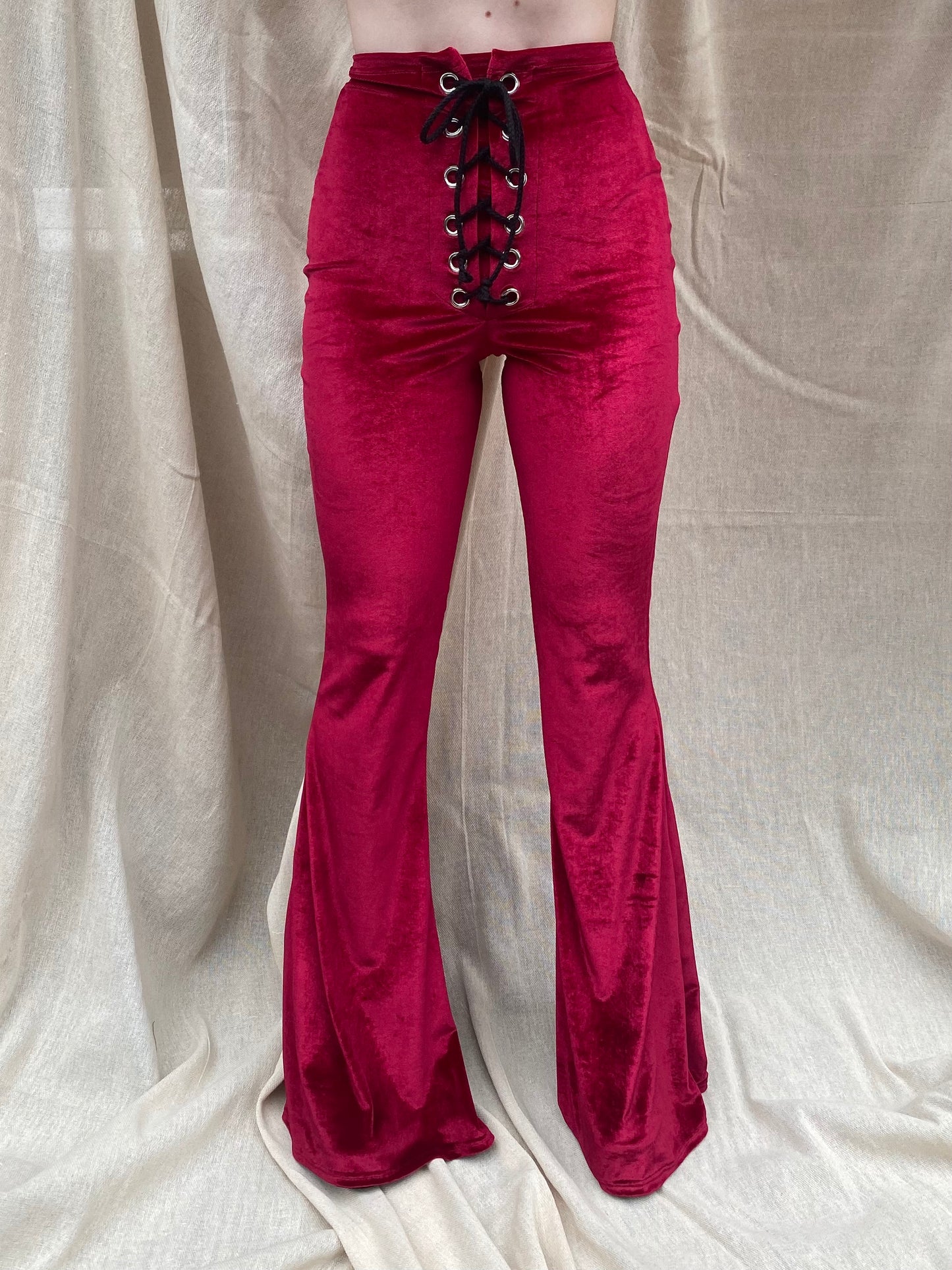 Stevie Flared Trousers - Red