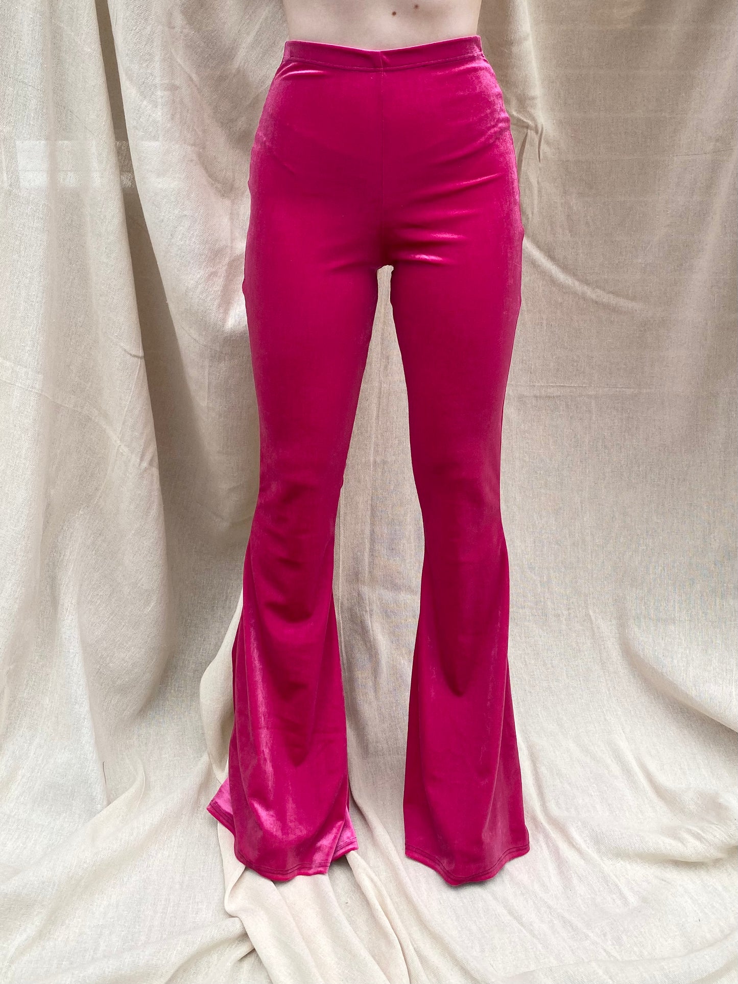 Flared Trousers - Hot Pink