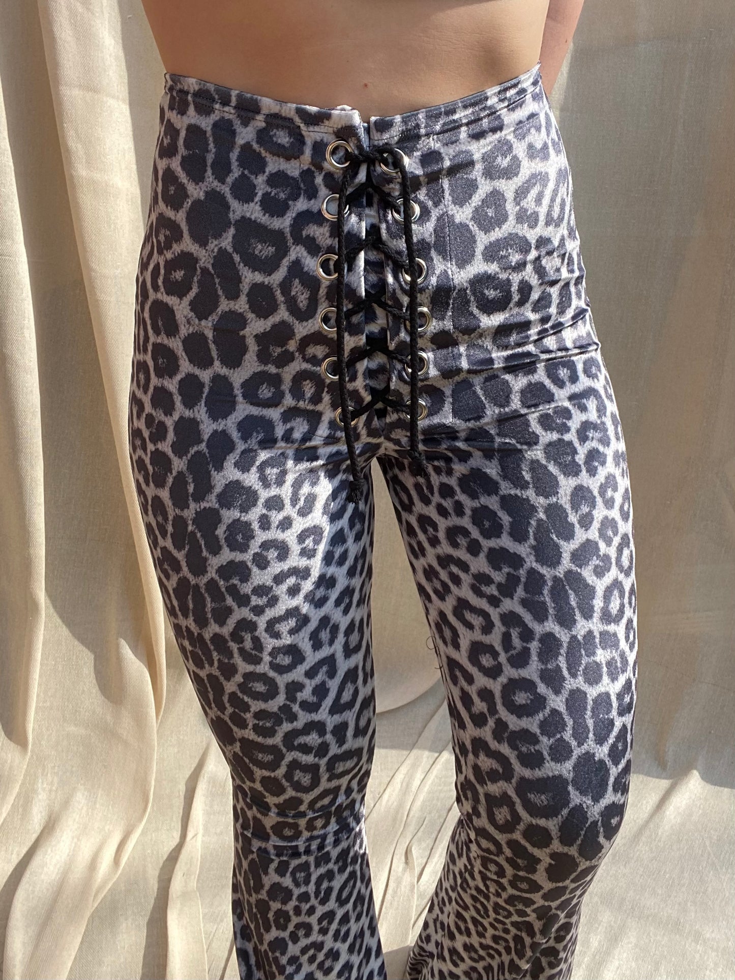 Stevie Flared Trousers - Snow Leopard