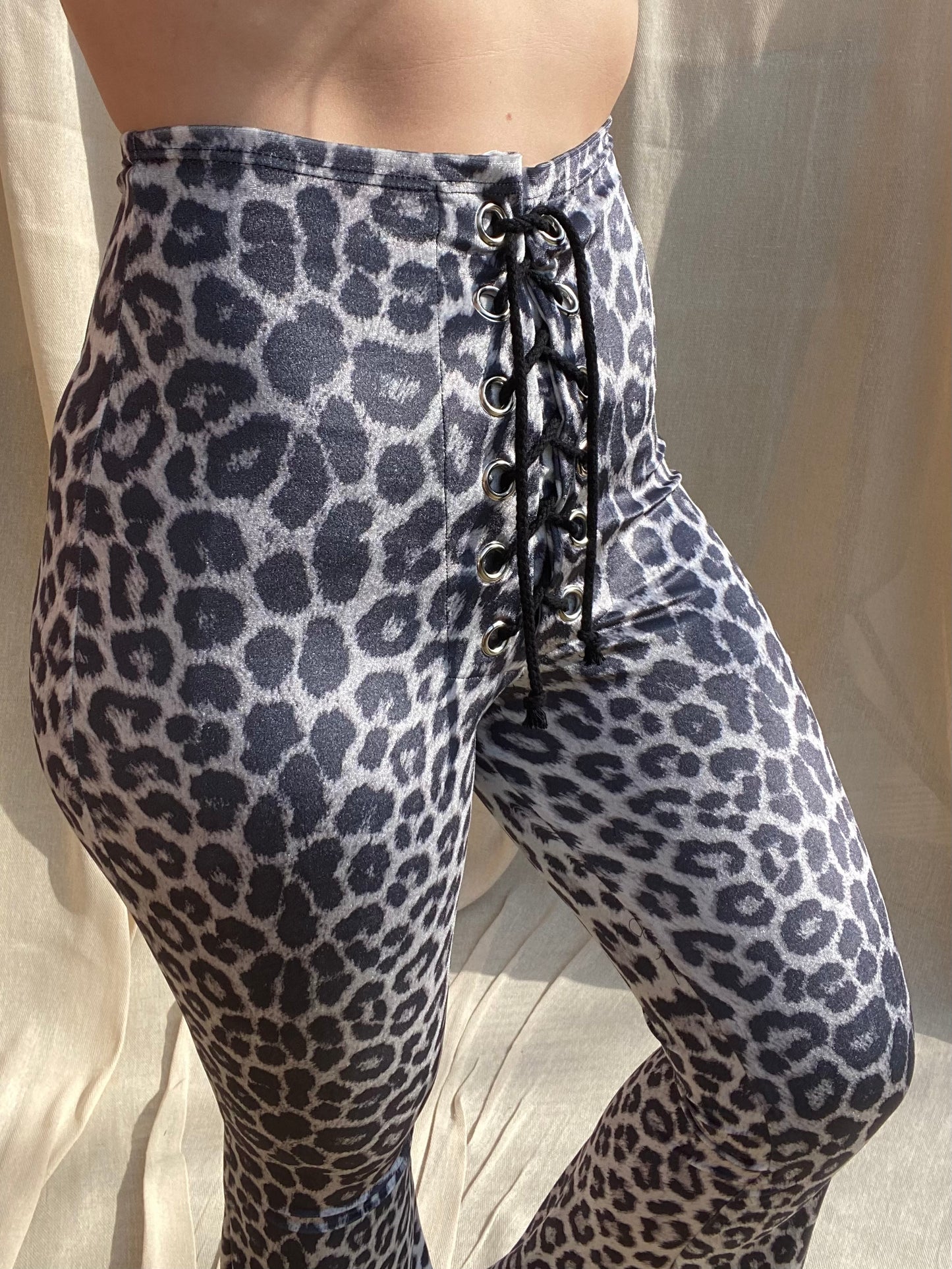 Stevie Flared Trousers - Snow Leopard