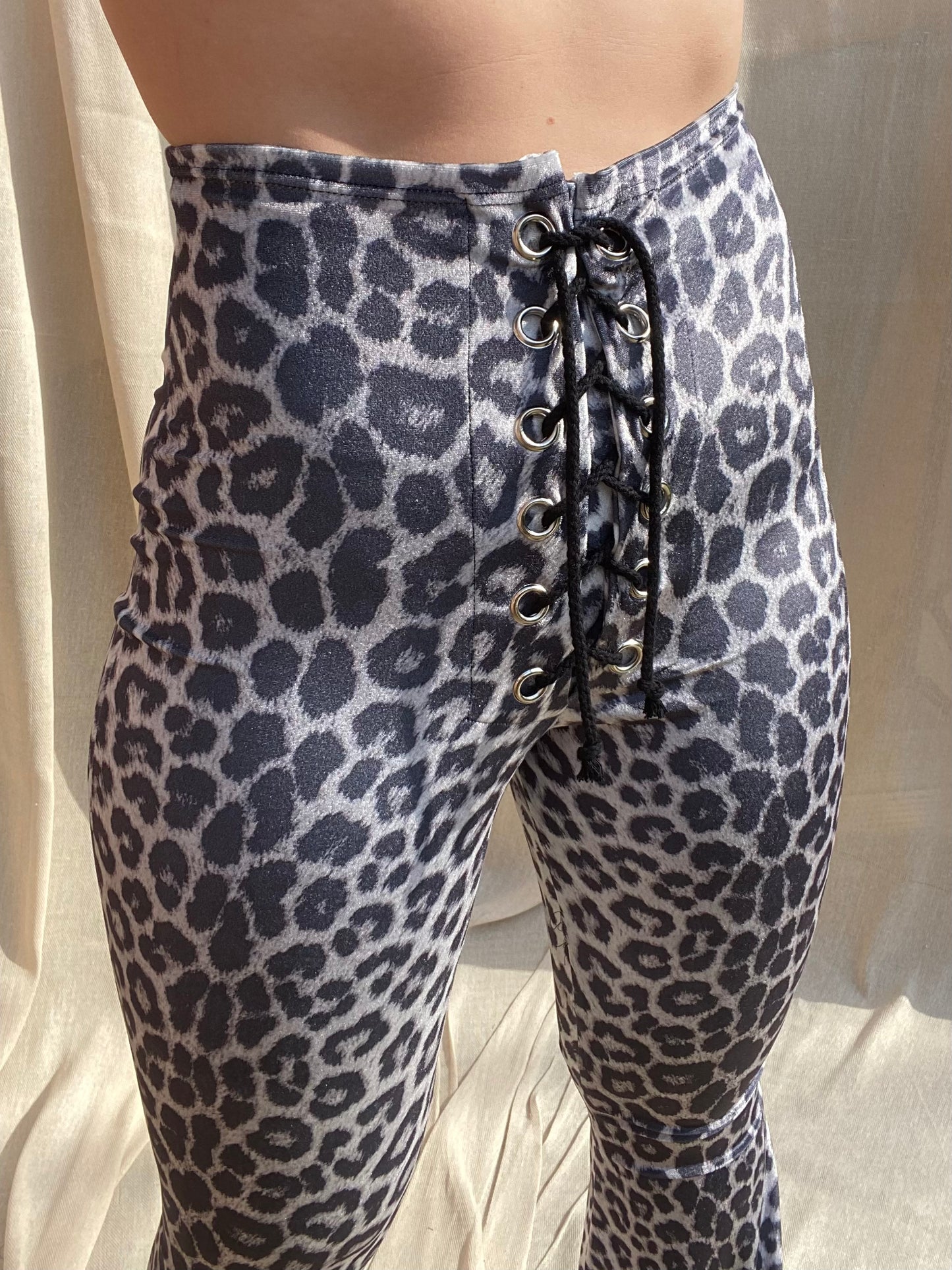 Stevie Flared Trousers - Snow Leopard