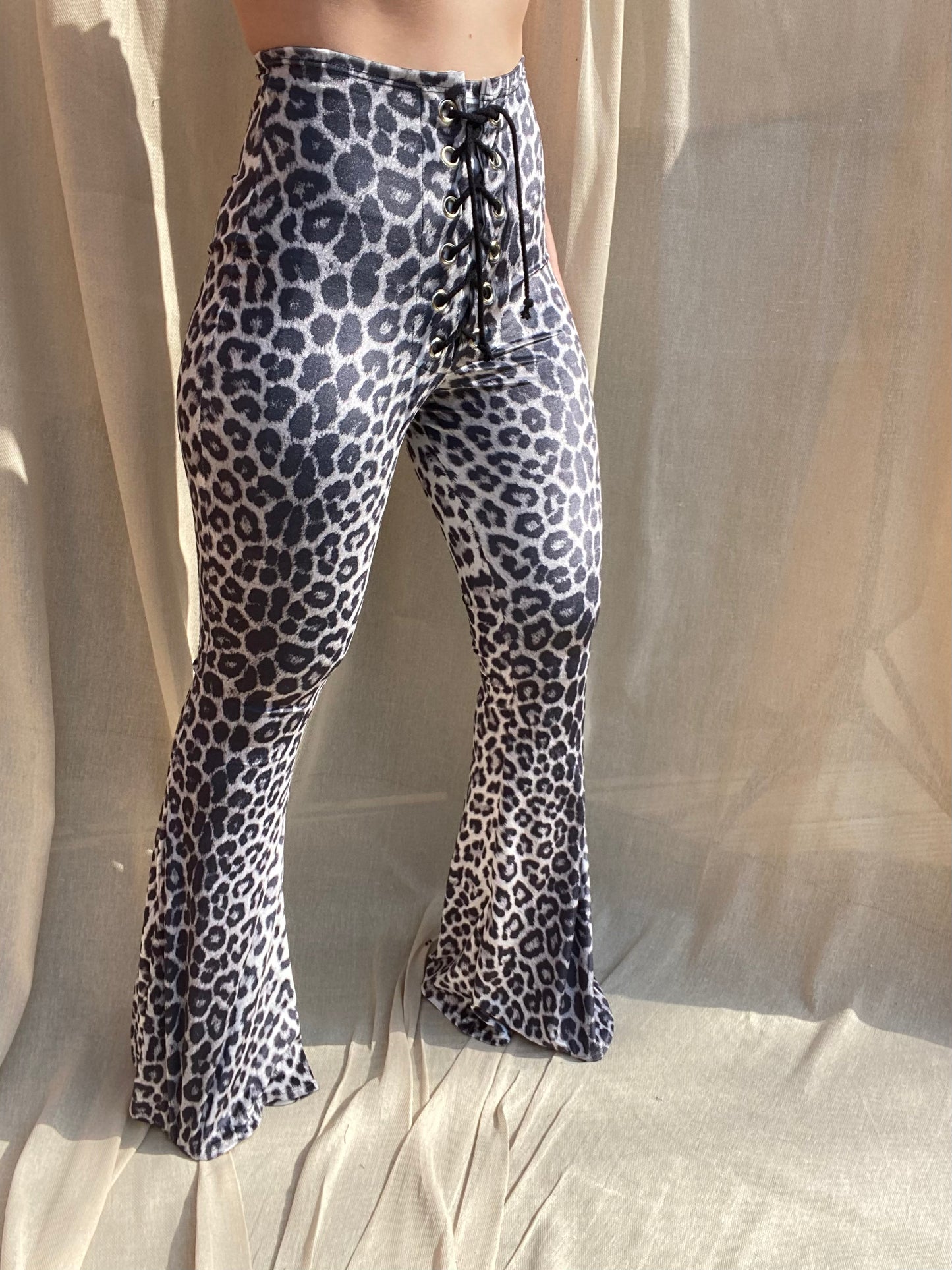 Stevie Flared Trousers - Snow Leopard