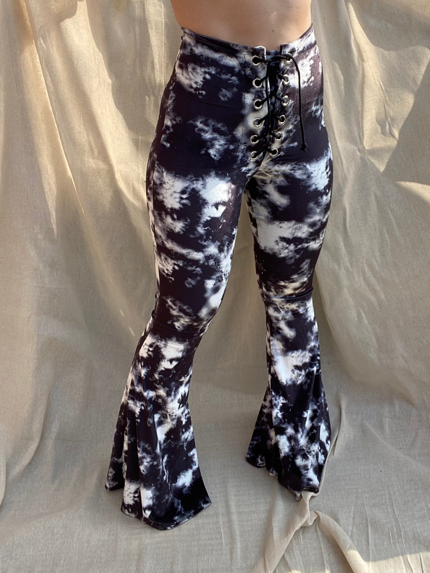 Stevie Flared Trousers - Tie Dye