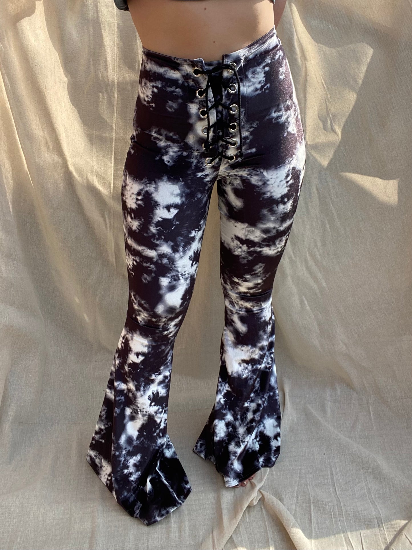 Stevie Flared Trousers - Tie Dye