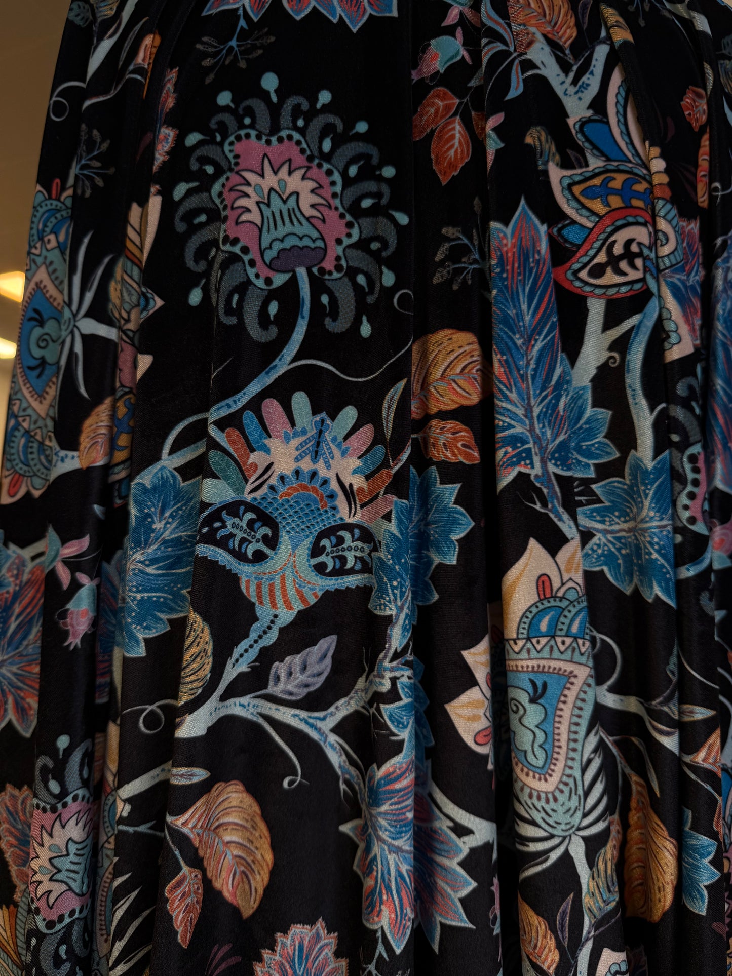 EXCLUSIVE - Black Paisley floral velvet