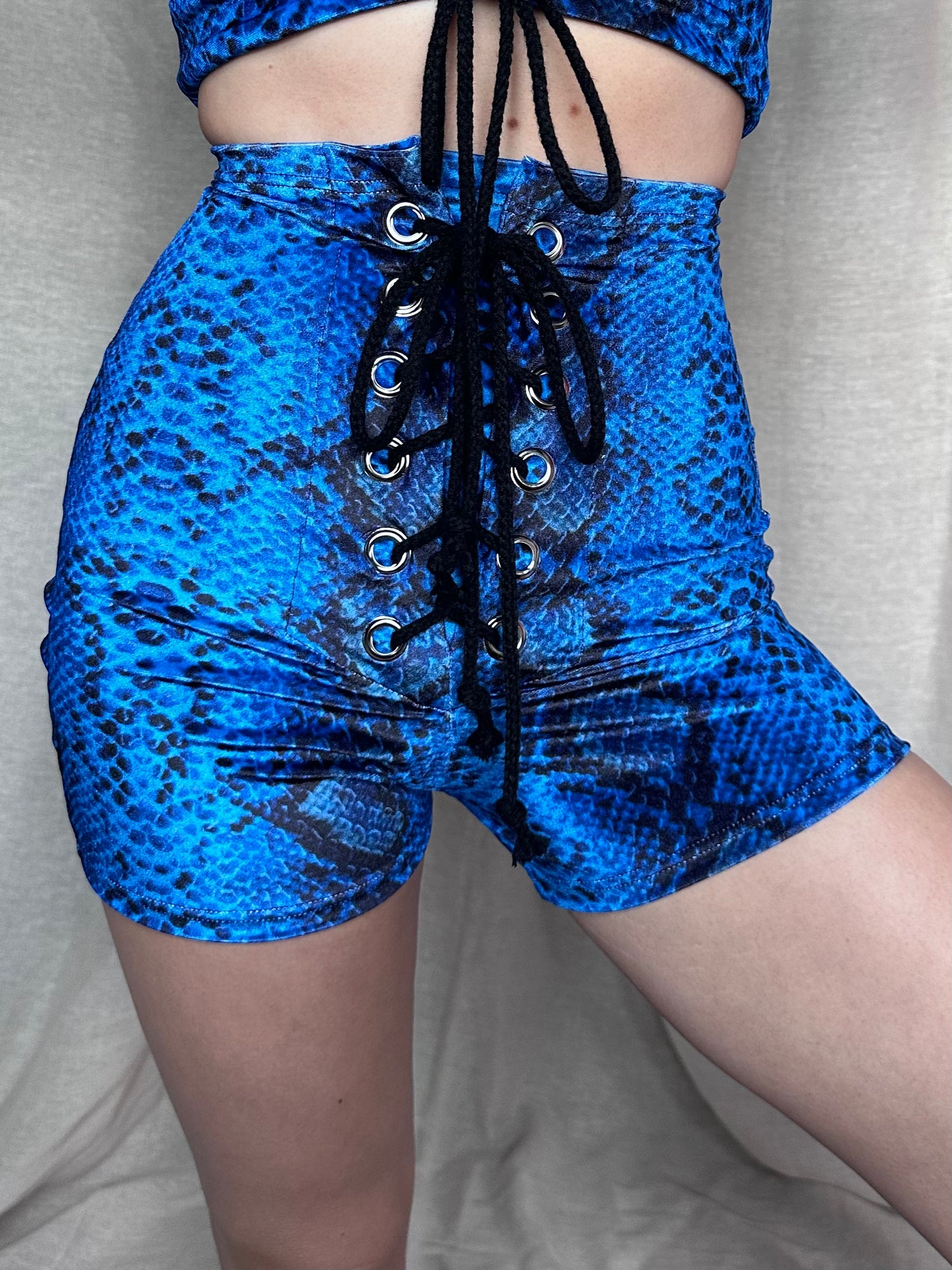Stevie Shorts in Royal Blue Serpent